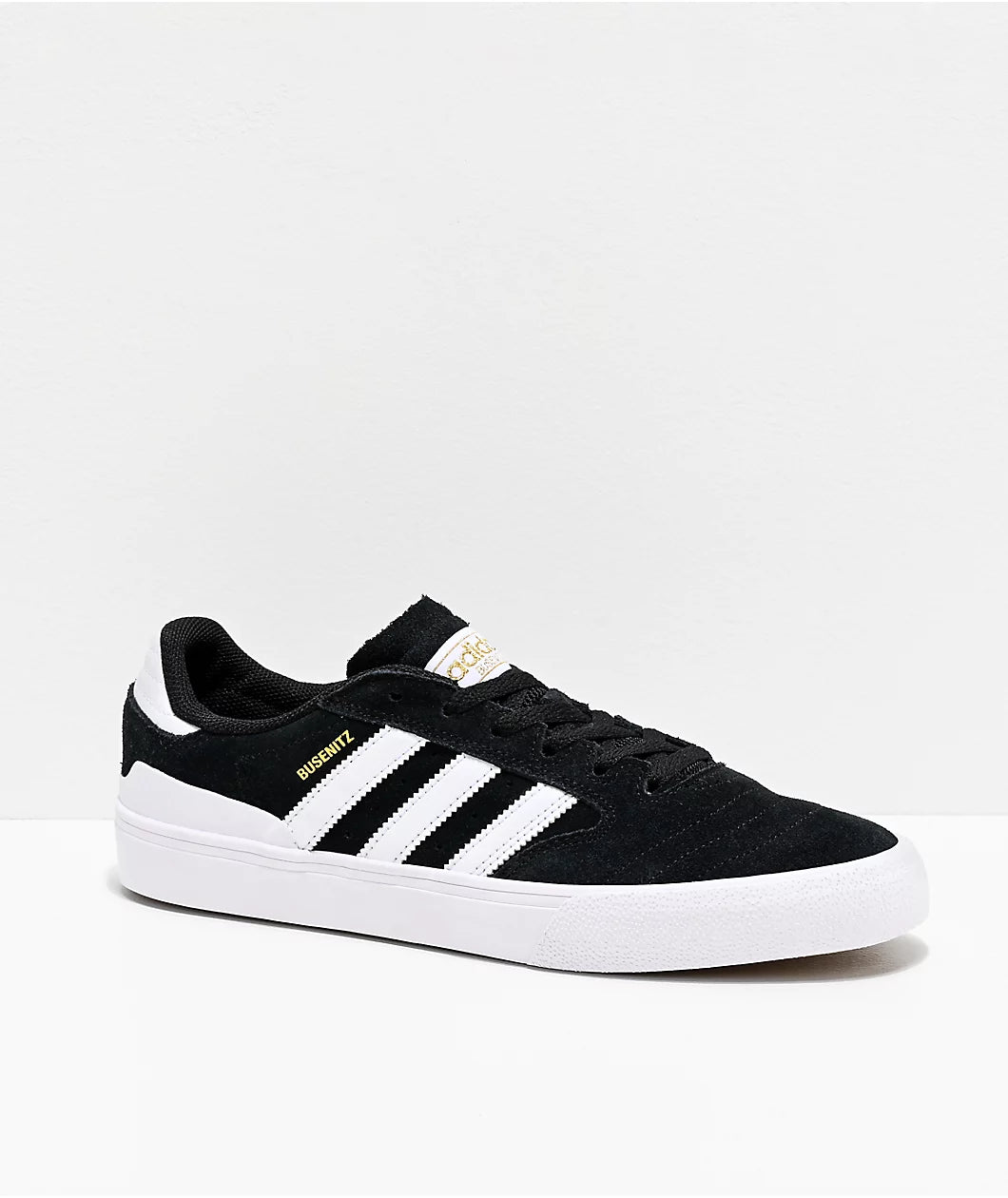adidas BUSENITZ VULC II Skateboarding Shoes for Men - Black | Comfortable Vulcanized Sneakers for Street Style & Casual Wear