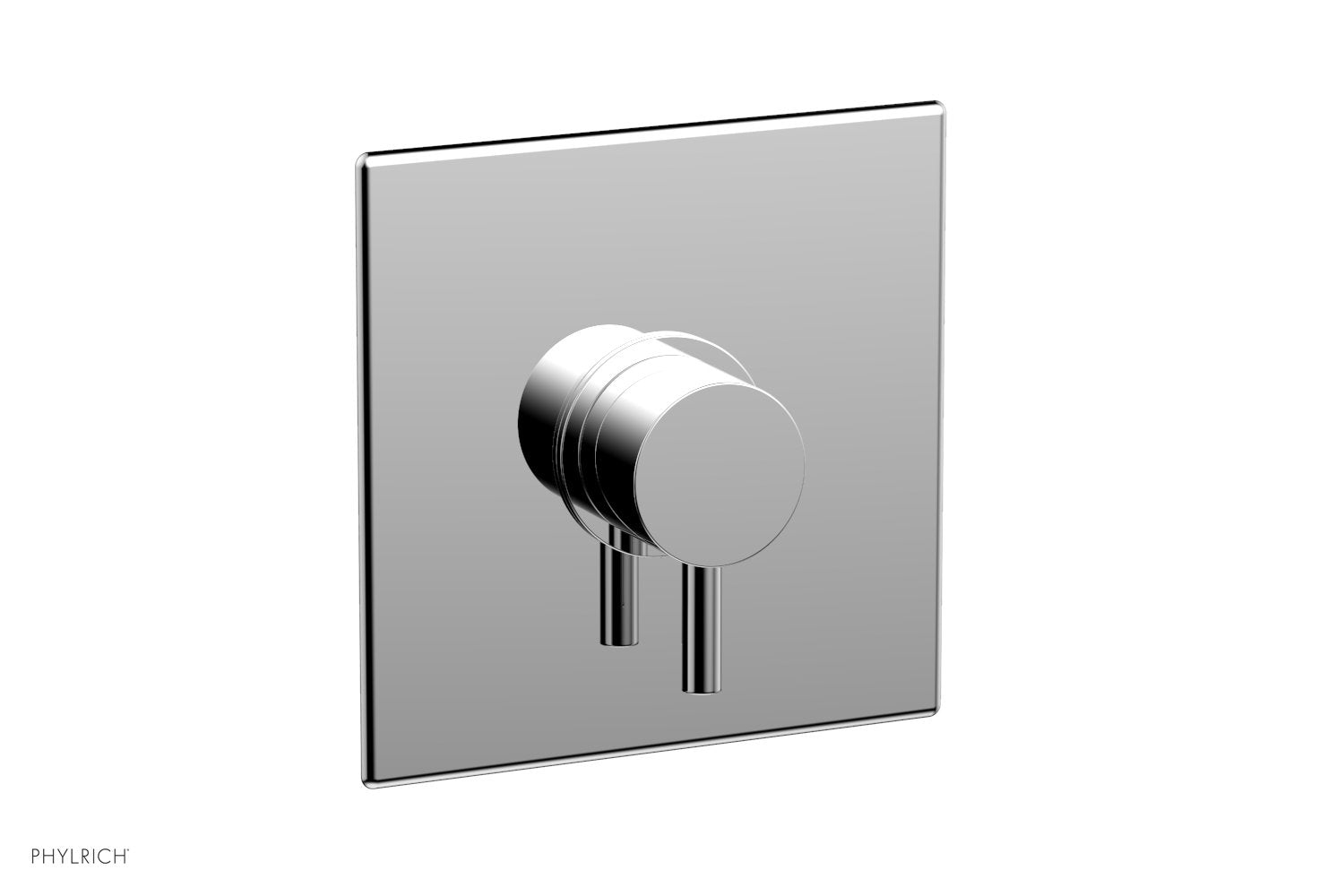 BASIC II Pressure Balance Square Shower Plate & Lever Handle Trim Kit - 4