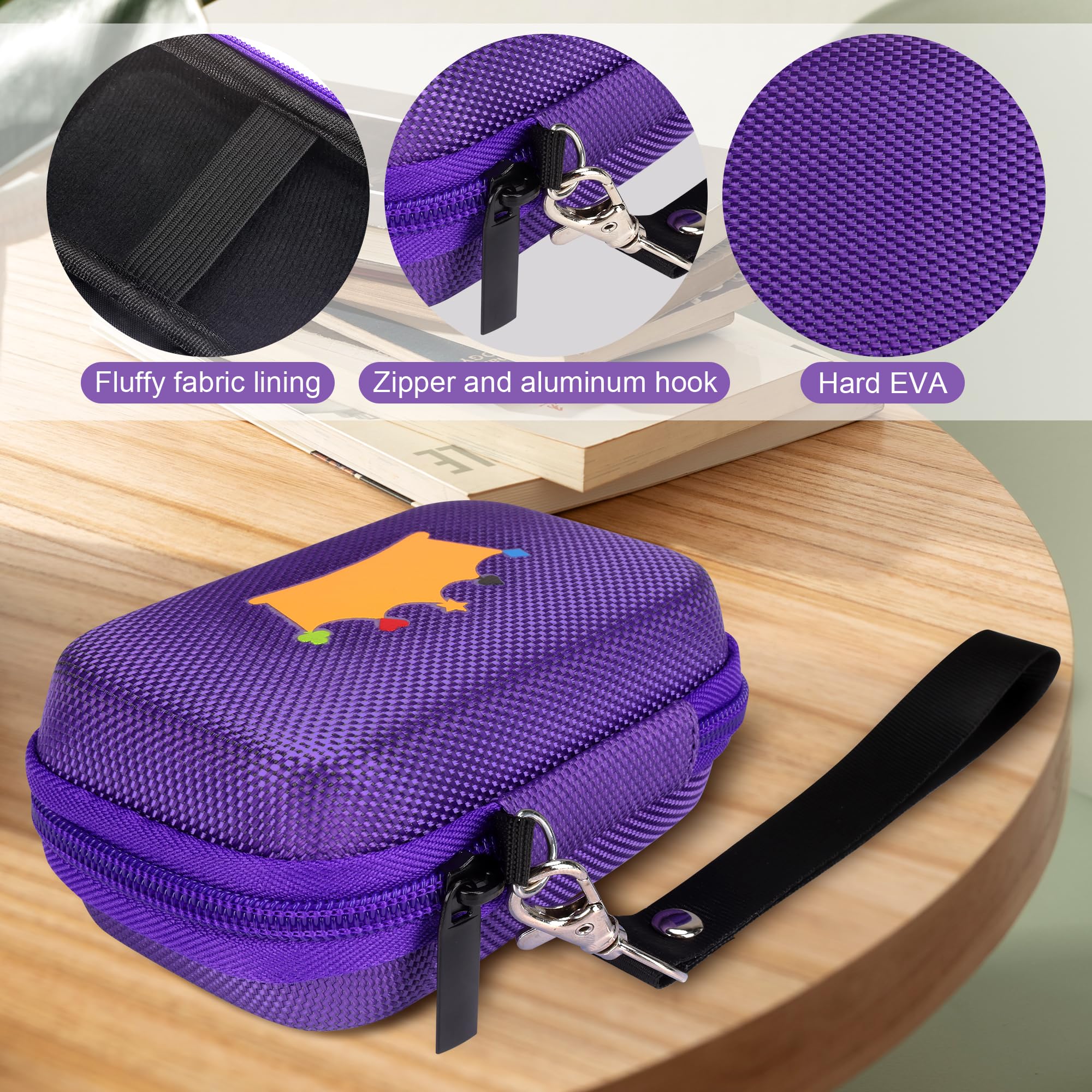 Portable Travel Card Games Holder Case - Compatible with UNO, Playing Cards & Game Sets - Durable Purple Card Storage Organizer - Perfect for Camping, Parties & Family Game Nights (Cards Not Included)
