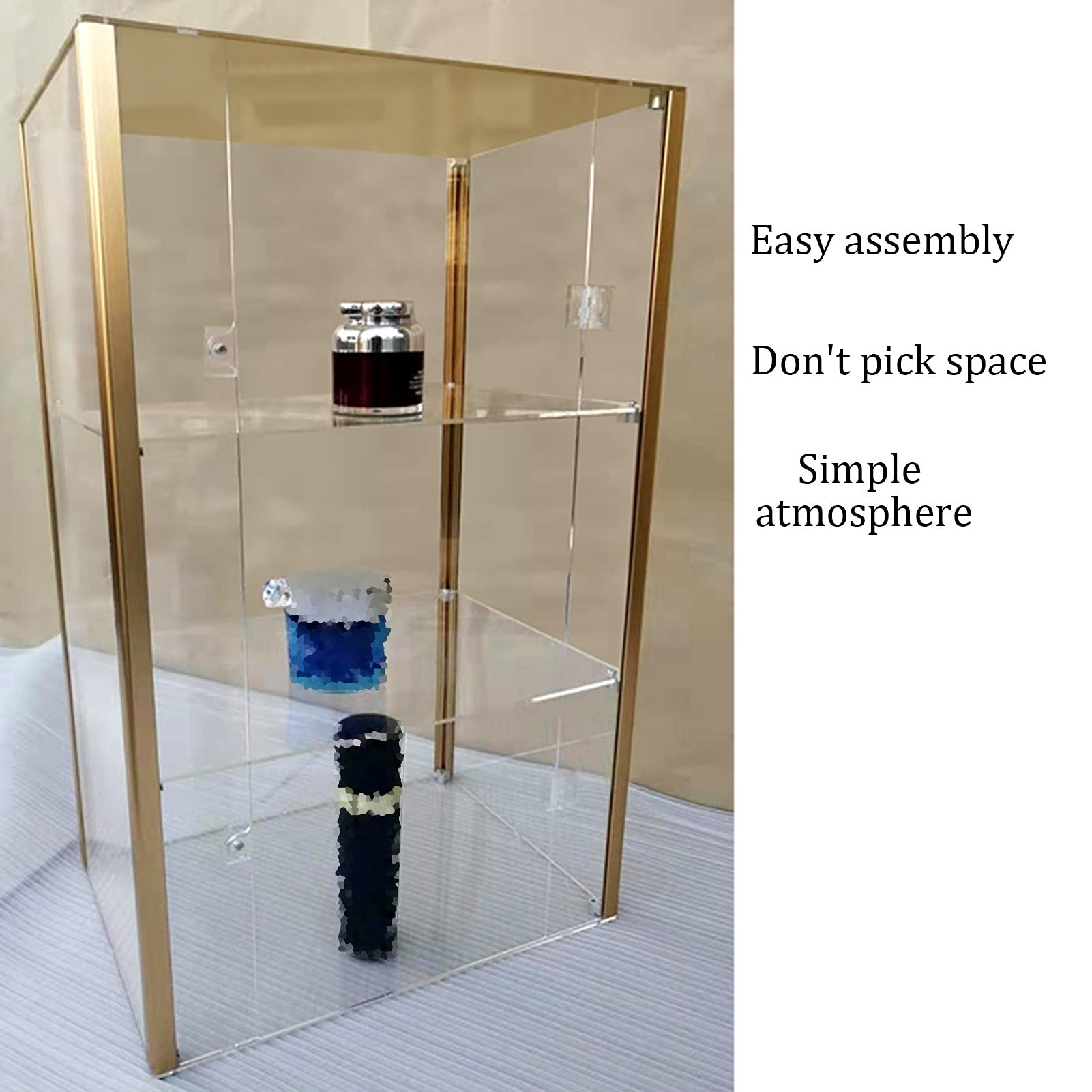 Acrylic Display Case with Door - Adjustable & Removable Organizer Stand for Toys, Models, Perfumes - Home & Office Storage Solution - Perfect for Showcasing Collectibles, Retail Displays & Countertop Organization