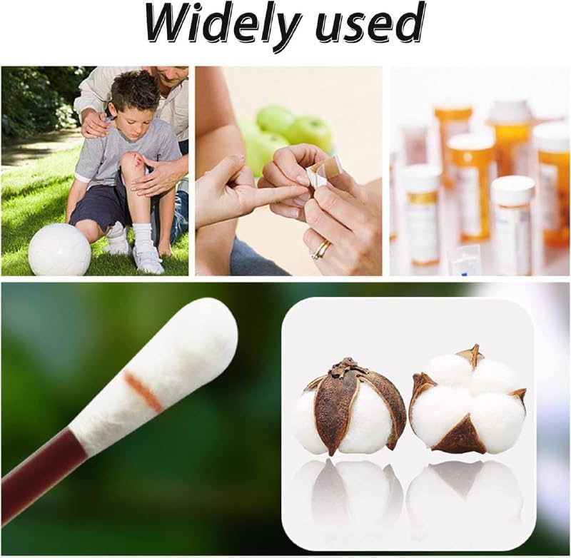 AASTIK SALES 50 PCS Disposable Iodine Swab Sticks - Medical Grade Sterilized Cotton Swabs for Wound Cleaning & Disinfection - First Aid Kit Essential for Outdoor, Camping, Hiking & Emergency Care