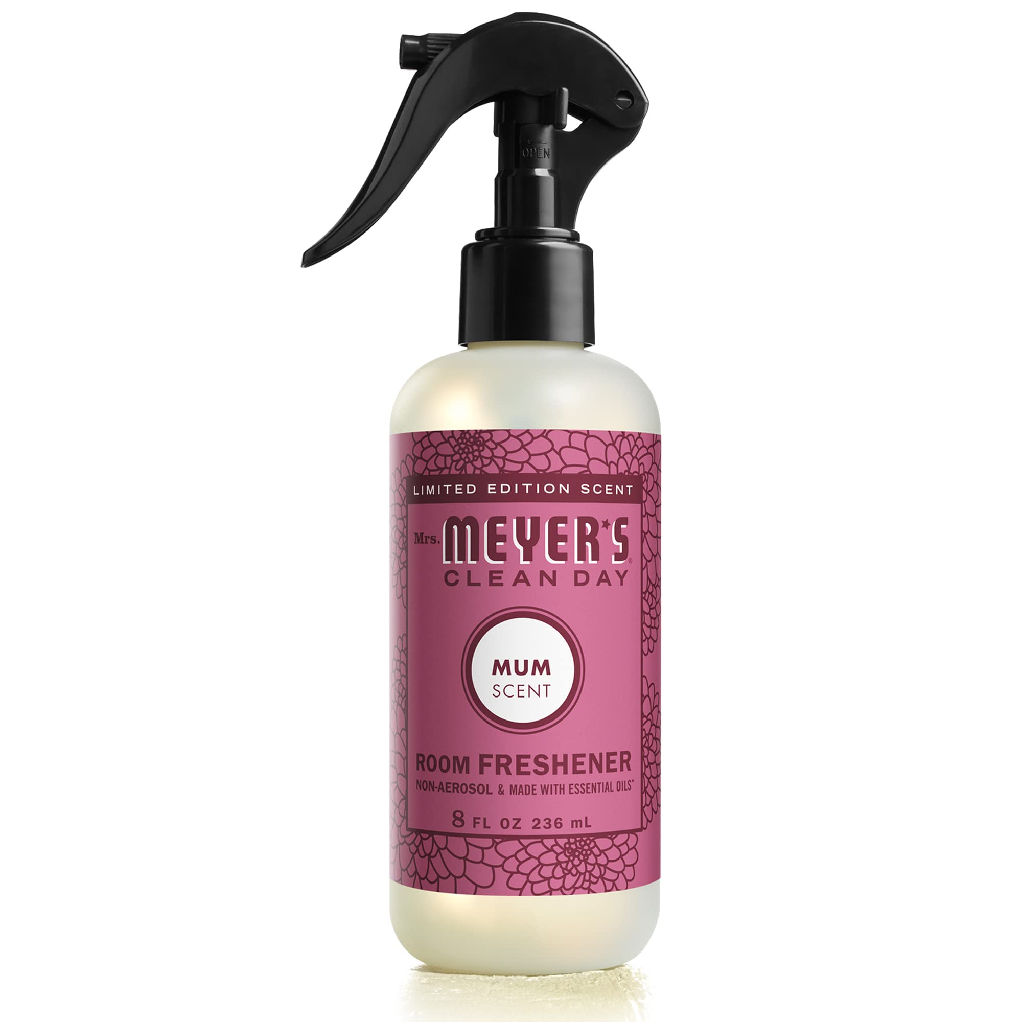 Mrs. Meyer's Clean Day Air Freshener Spray - Non-Aerosol Essential Oil Infused Room Spray, Mum Scent, 8 fl oz | Natural Home & Office Odor Eliminator for Bathroom, Kitchen & Living Spaces
