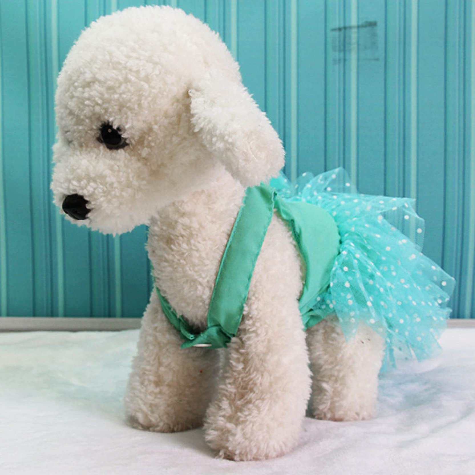 Elegant Tulle Dog Wedding Dress for Small Dogs - Spring Summer Pet Clothes, Princess Puppy Dress with Solid Skirt - Perfect for Weddings, Parties & Special Occasions
