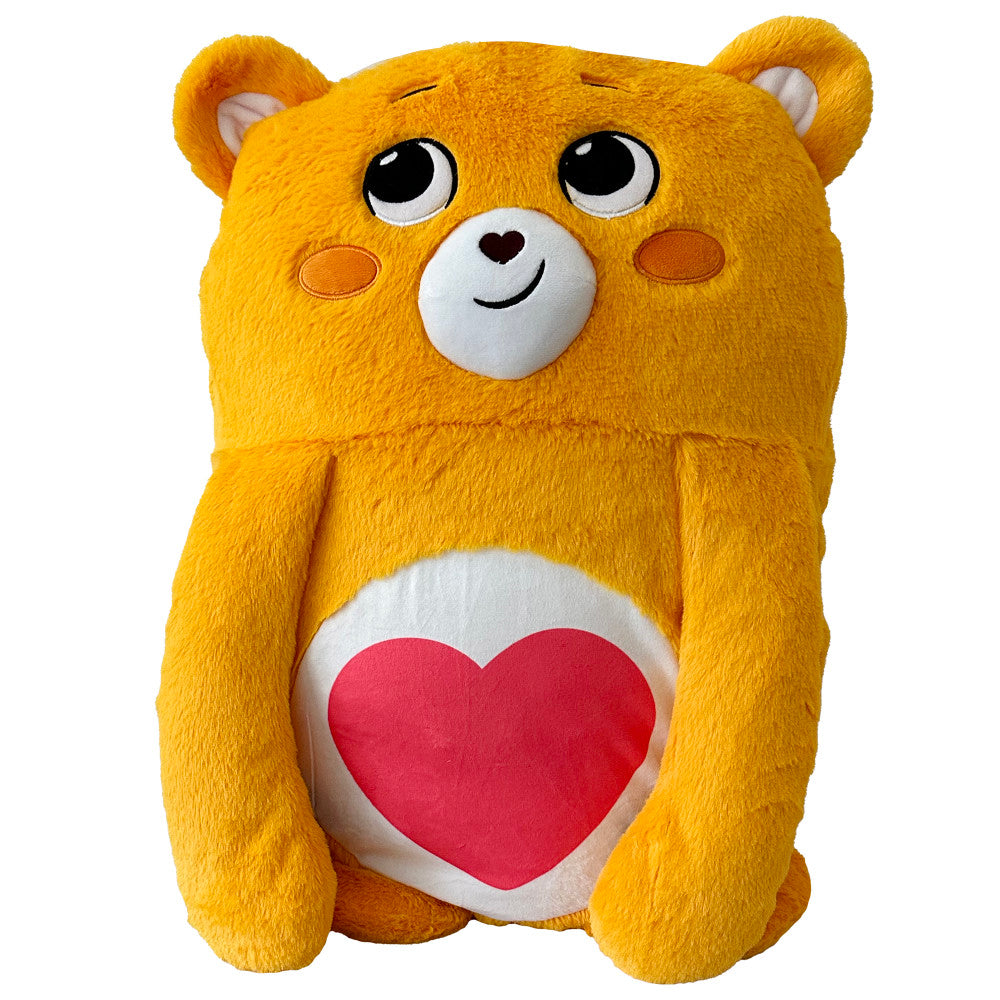 Care Bears Happy Nappers Tenderheart Bear Plush Pillow - Soft Stuffed Animal Toy for Kids, Cuddly Pocket Pal for Nap Time & Bedtime Comfort | Perfect Gift for Children's Room Decor & Sleep Companion