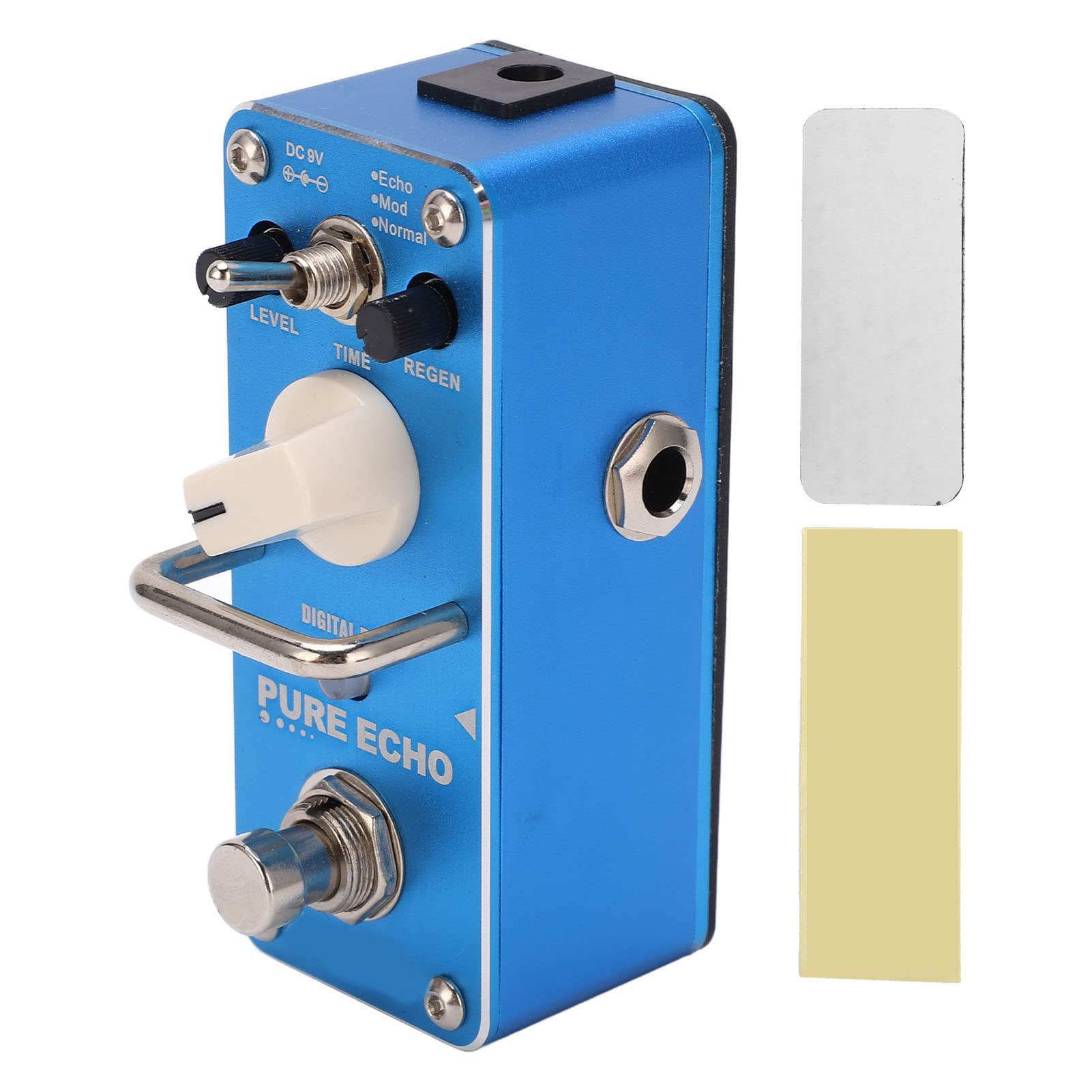Electric Guitar Effects Pedal - Pure Echo Delay Pedal with Multifunctional Metal Monoblock Design (DC 9V) for Live Performances & Studio Recording