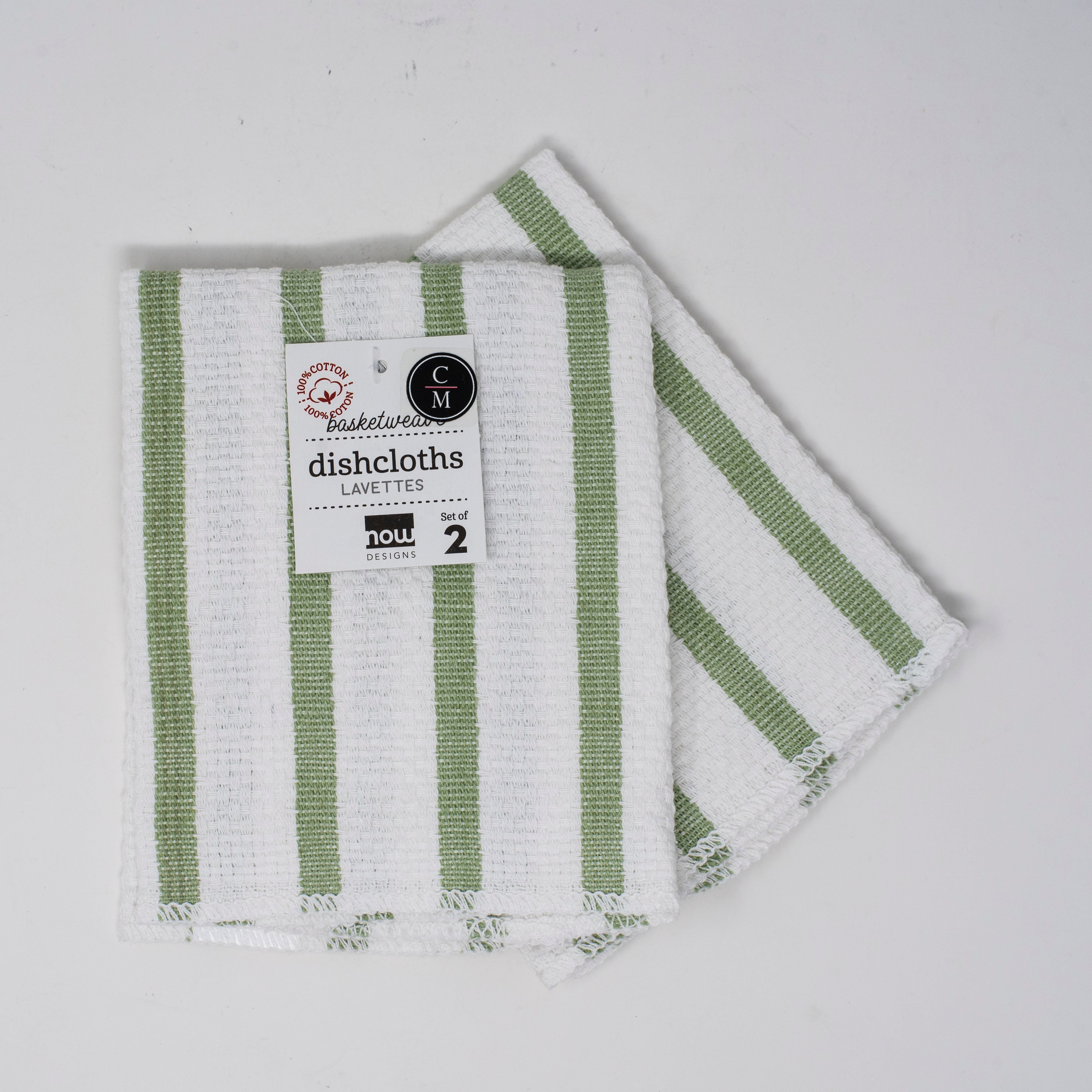 Premium Basketweave Dish Cloth Set - 100% Cotton, Absorbent & Fast-Drying Kitchen Towels for Washing Dishes, Cleaning Countertops & Hand Drying (6-Pack) - Ideal for Eco-Friendly Home, Restaurant & RV Use