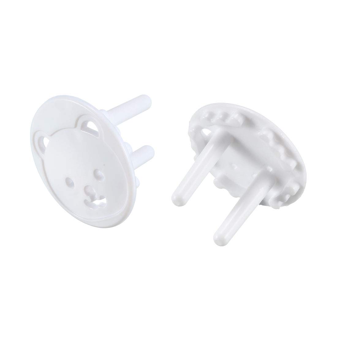 Childproof EU Plug Protectors - 10Pcs White 2-Pin Outlet Covers for Baby Safety | Electrical Socket Protectors for Home & Nursery Use