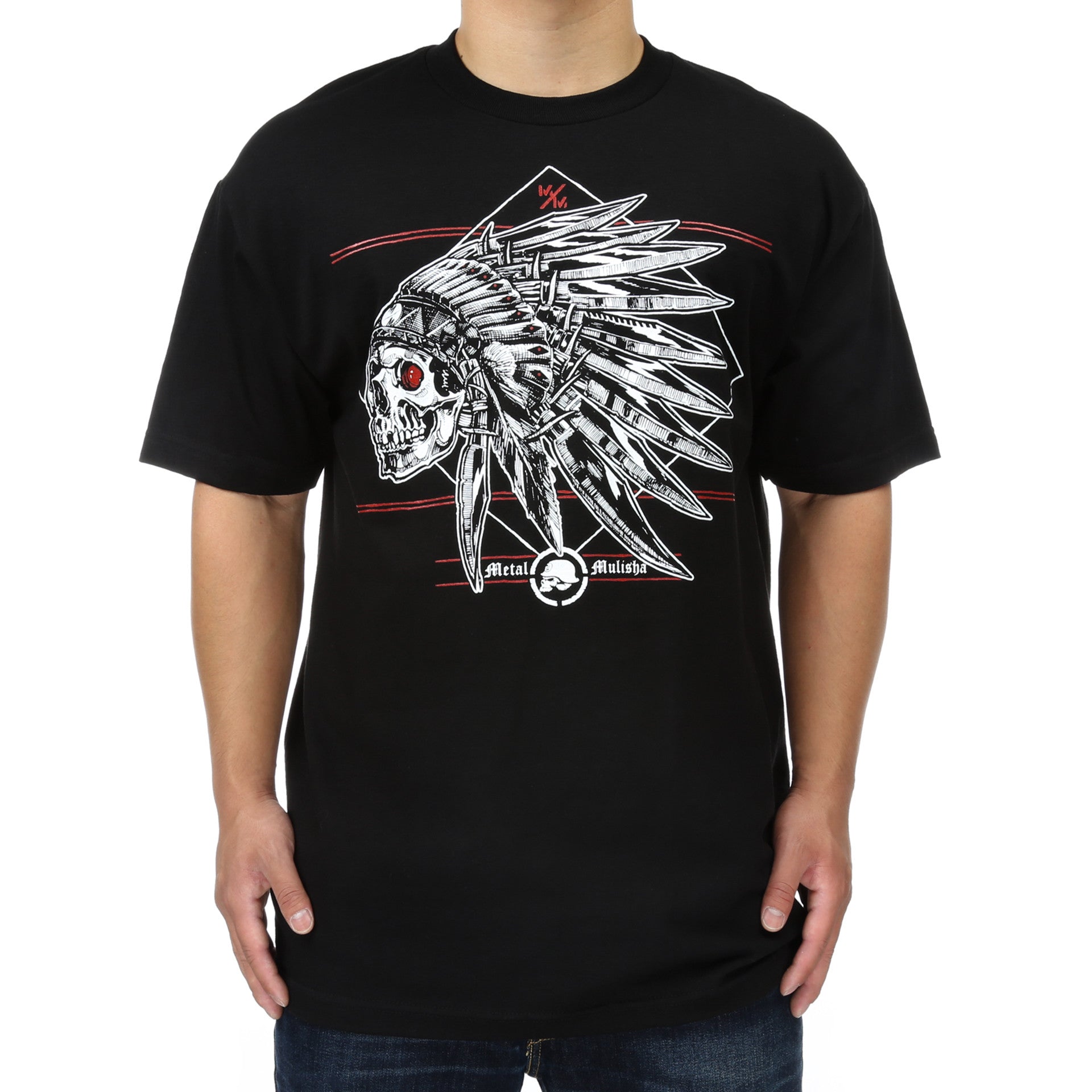 Metal Mulisha Warpath T-Shirt for Men - Black Graphic Tee - Comfortable Cotton Streetwear for Skateboarding & Motorcycle Riding