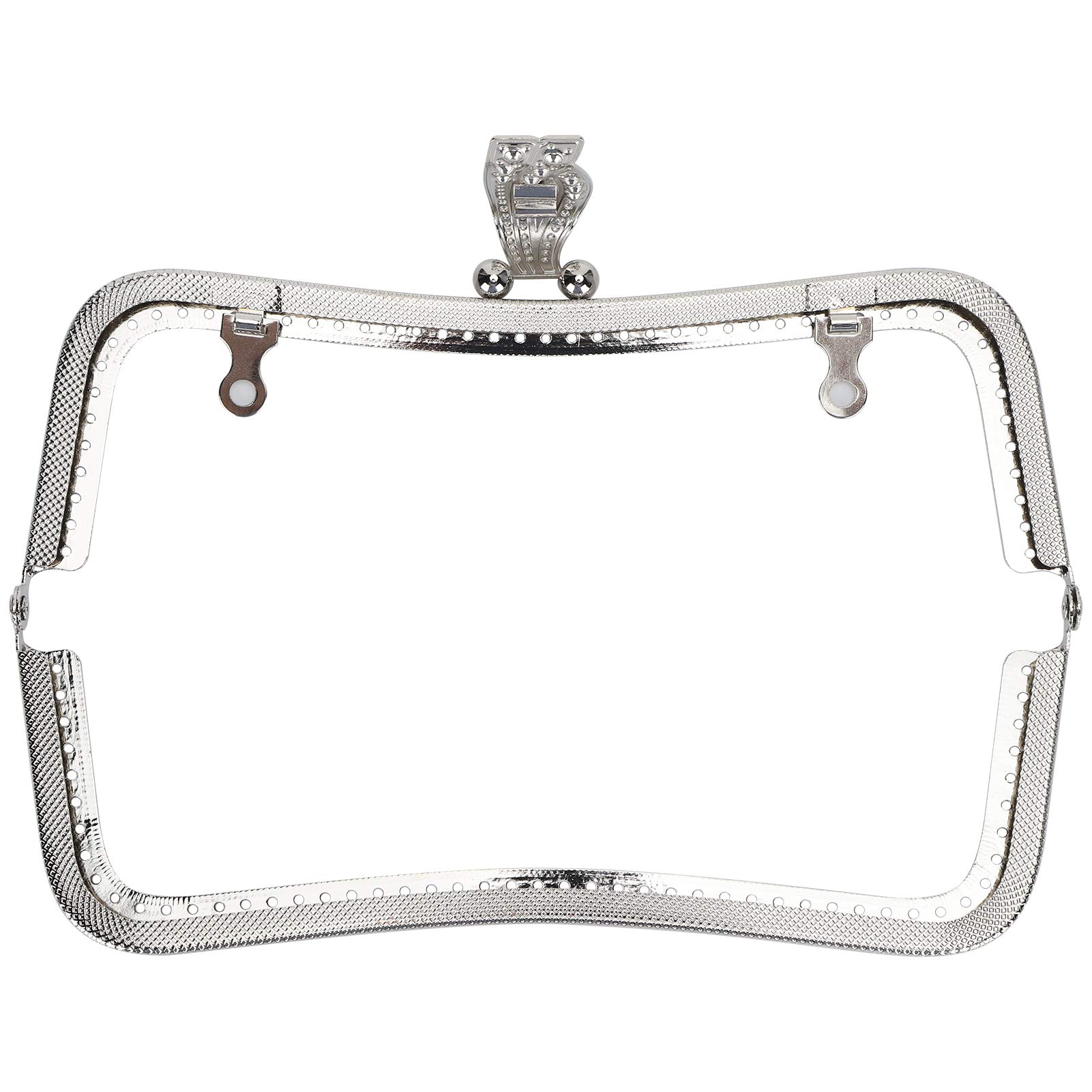 20cm Silver Purse Frame - Practical & Durable Retro Handbag Frame for DIY Wallet, Luggage Bag, and Purse Making | Perfect for Crafting Vintage-Style Bags and Accessories