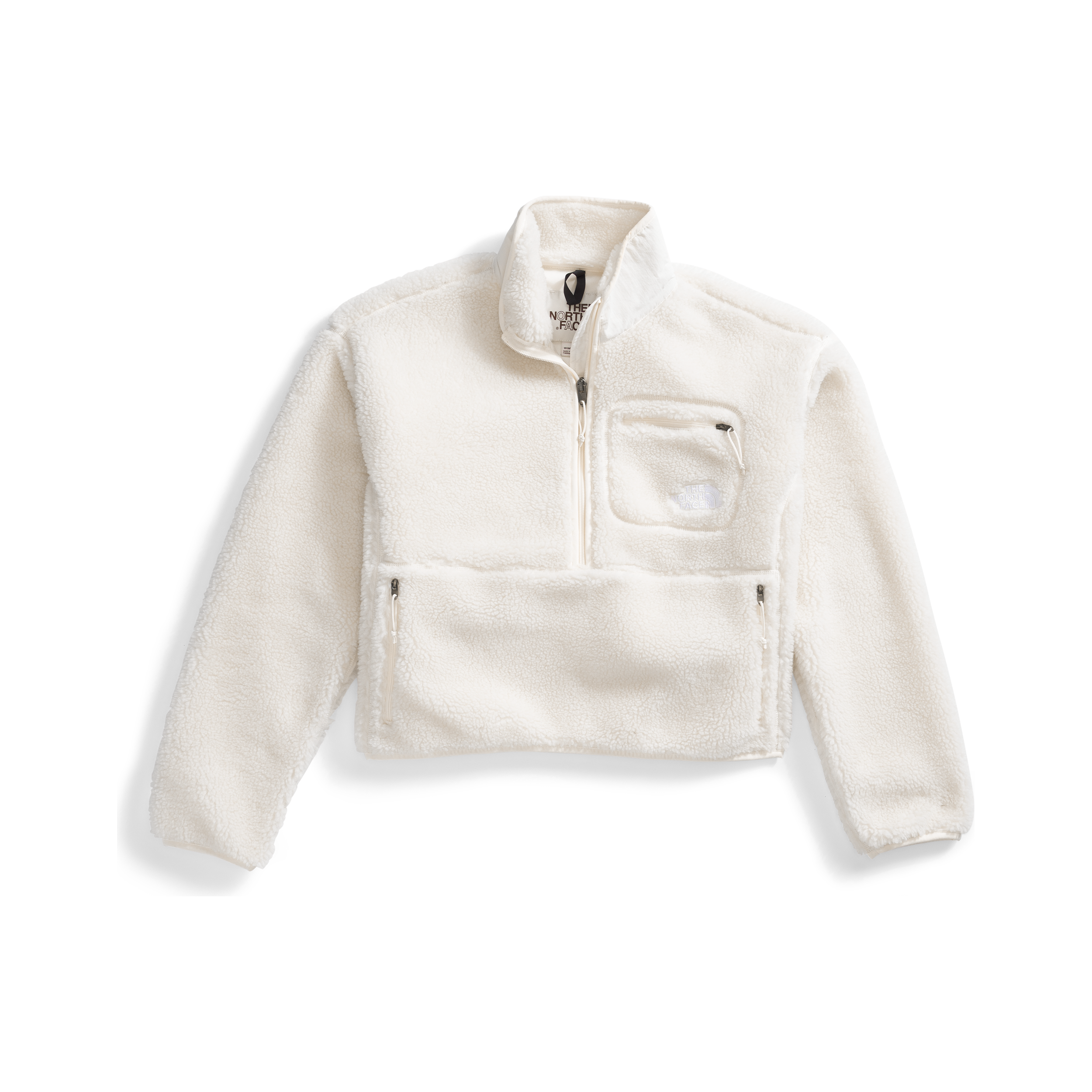 The North Face Women's Extreme Pile Pullover Fleece Jacket - Warm Winter Outerwear in White Dune | Cozy Casual Wear for Hiking, Camping & Outdoor Adventures