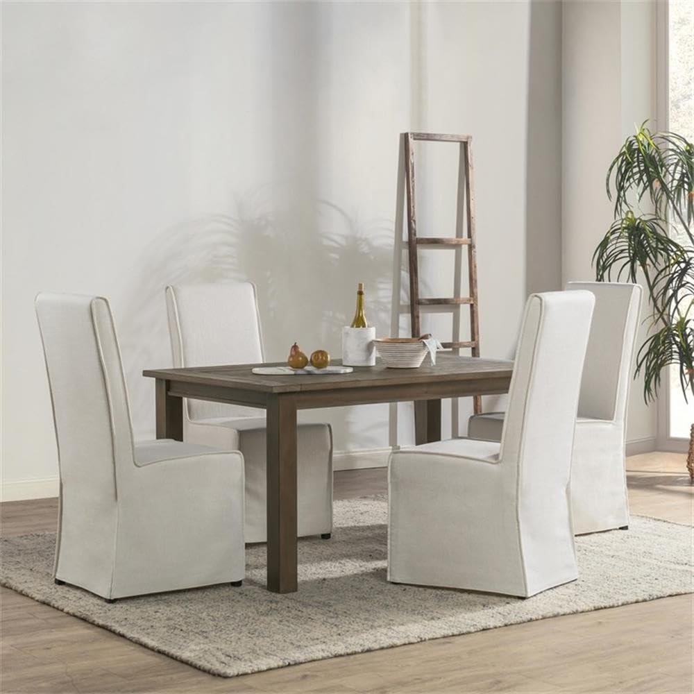 KOSAS Driftwood Dining Table - Desert Gray Finish | Rustic Farmhouse Style for Dining Room & Kitchen | Perfect for Home Decor & Entertaining