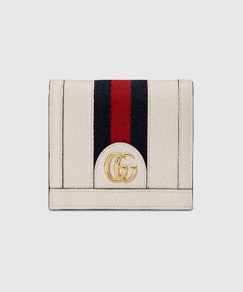 Gucci Ophidia Leather Card Holder Wallet for Women - Slim RFID Blocking Credit Card Case with Zip Pocket - Perfect for Everyday Use, Travel & Gift Giving