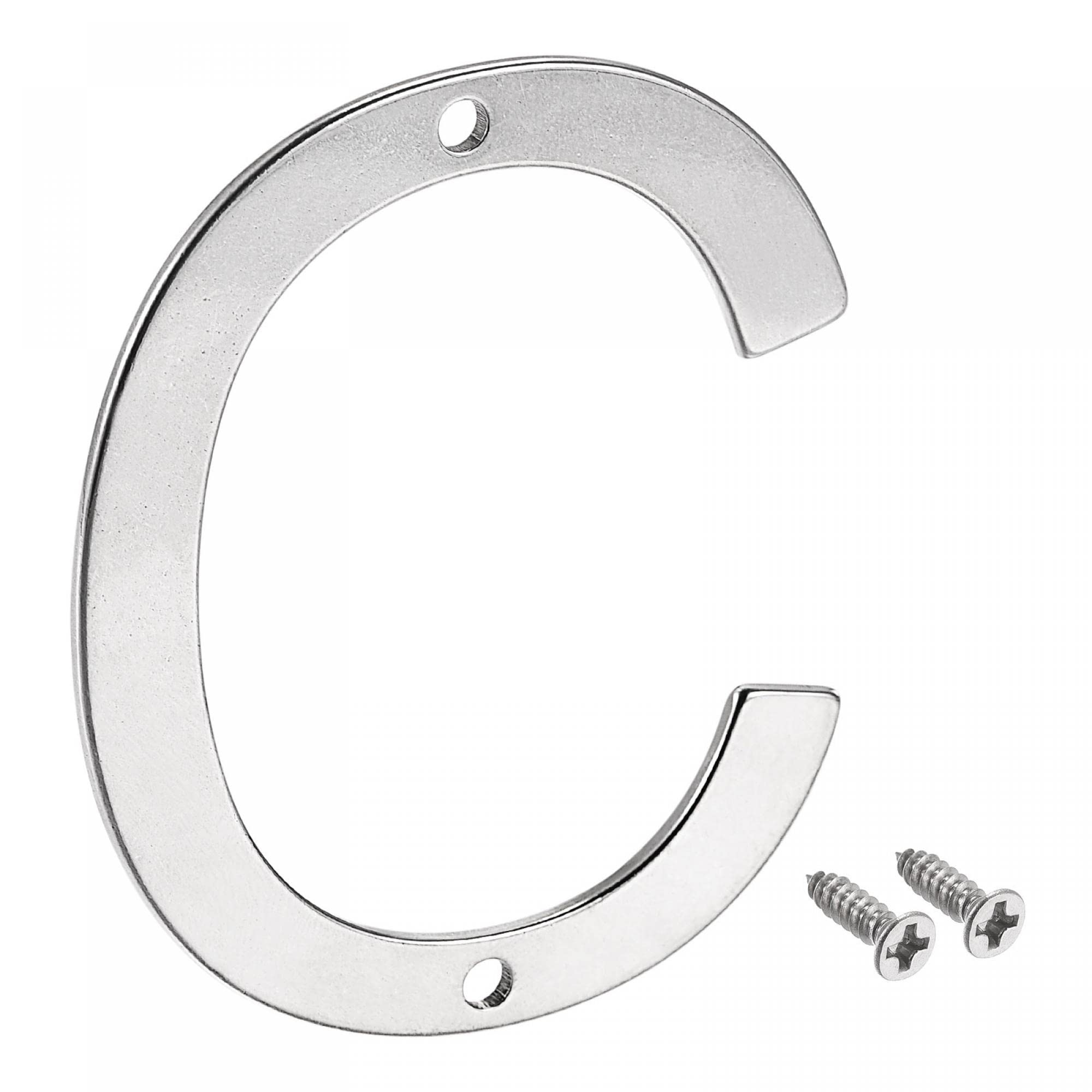 uxcell 3.94 Inch Stainless Steel Letter C - Polished Mailbox, Hotel & Door Address Sign for Home, Business & Outdoor Use