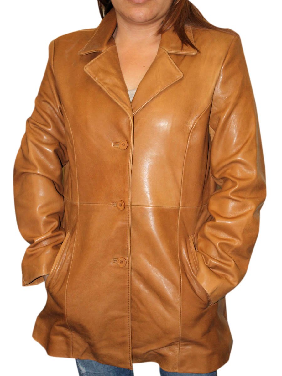 Women's Black Genuine Lamb Leather Blazer Jacket - Italian Style with 3 Buttons | Perfect for Office Wear, Business Meetings & Formal Events