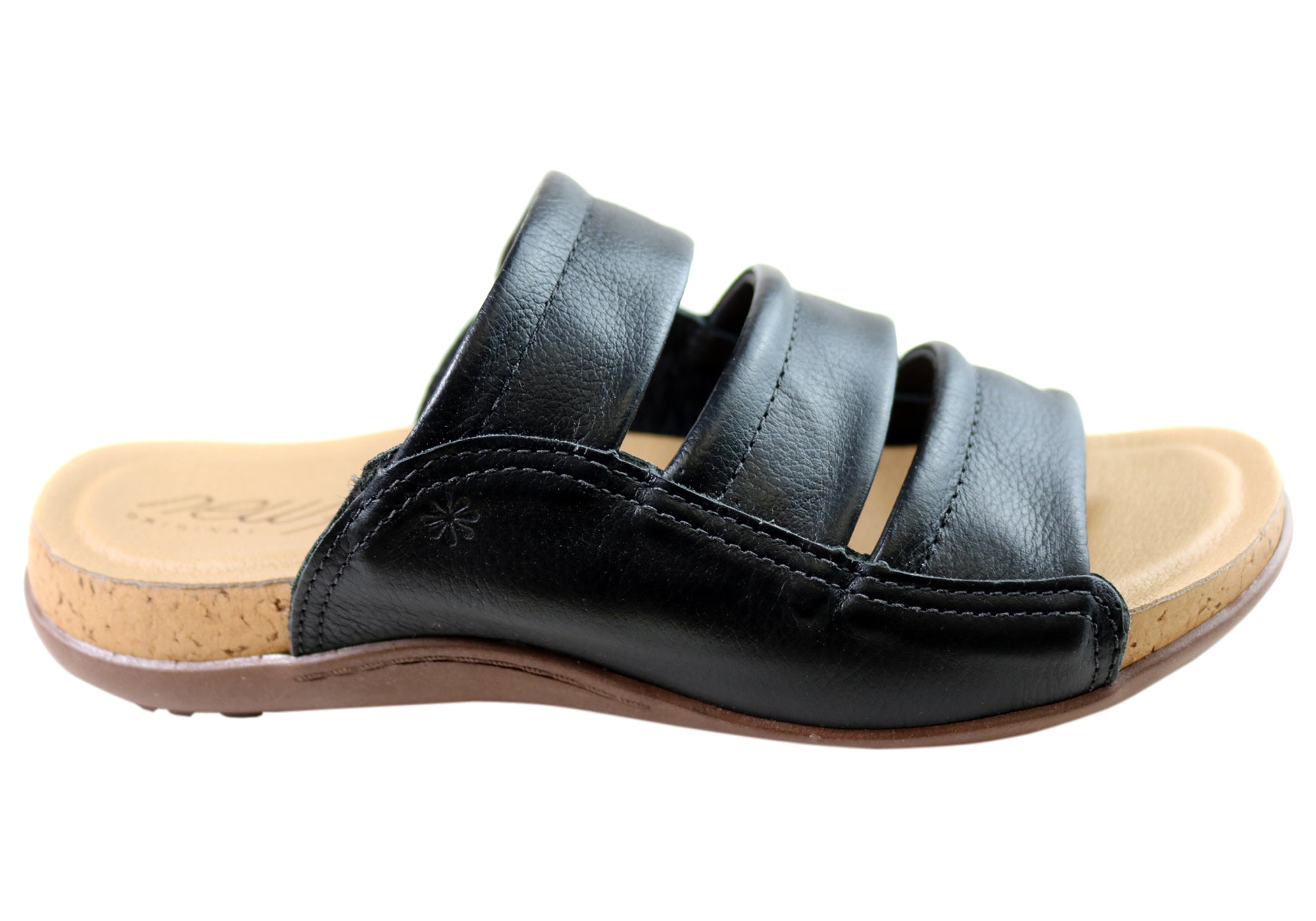 Women's Comfort Leather Slides Sandals - Soft & Supportive Brazilian Made Summer Shoes for Beach, Pool & Casual Wear