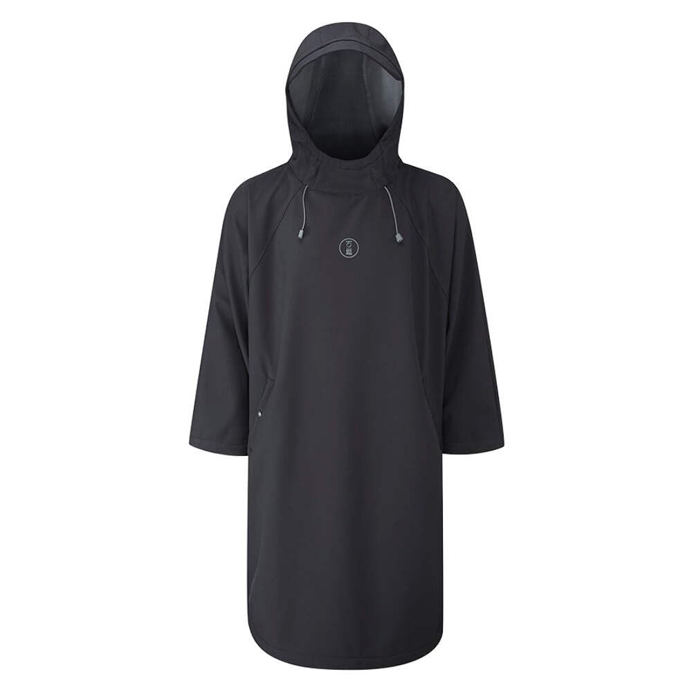 Fourth Element Storm Poncho - XX-Small Black Waterproof Rain Jacket for Outdoor Activities, Hiking & Emergency Preparedness