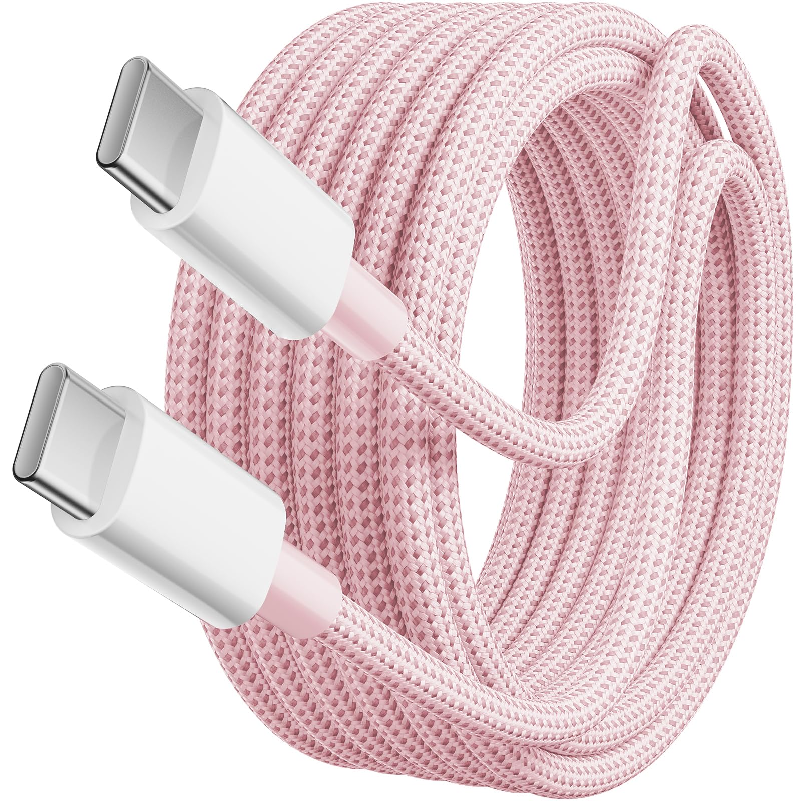 60W Fast Charging USB C to USB C Cable 2M - Compatible with iPhone 15/Plus/Pro Max, Samsung Galaxy S23/S22, Pixel 7 Pro, MacBook Pro 2021 & iPad Air 5 - High Speed Charger for Phones, Tablets & Laptops - Perfect for Home, Office & Travel Charging