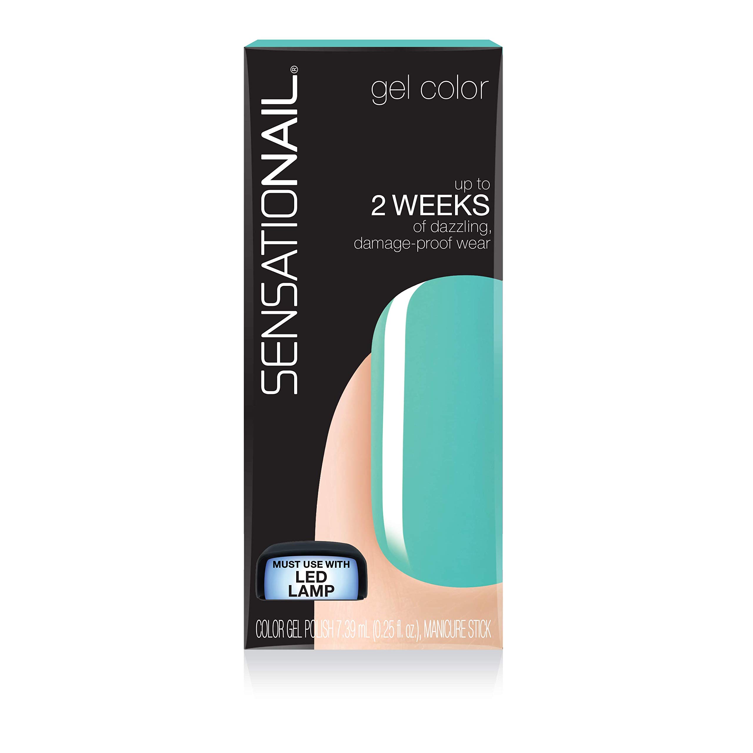 SENSATIONAIL Gel Nail Polish Kit - Mostly Mint (7.39ml) | Long-Lasting Mint Green Nail Lacquer for Salon-Quality Manicures at Home | Perfect for DIY Nails, Special Occasions & Everyday Wear