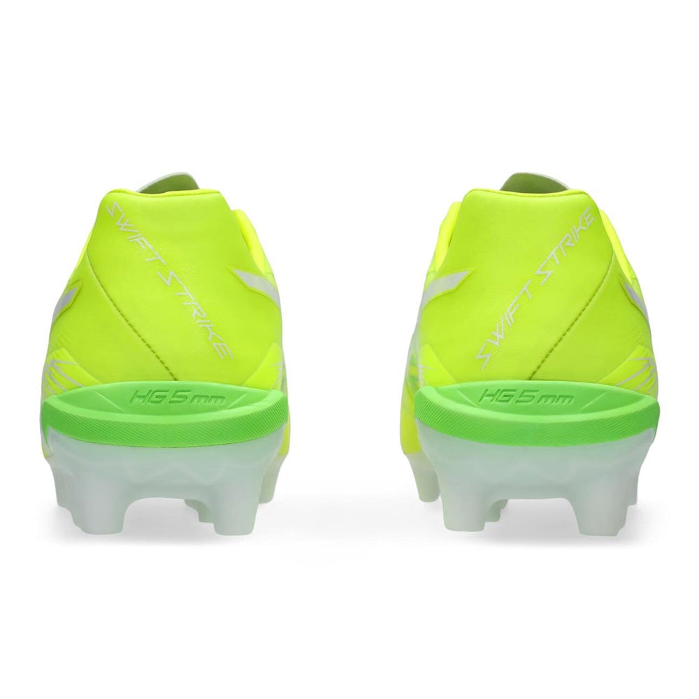 ASICS Swift Strike FG Soccer Cleats for Men - Lightweight Football Shoes with Enhanced Traction (Safety Yellow/White) - Perfect for Turf Matches & Training Sessions