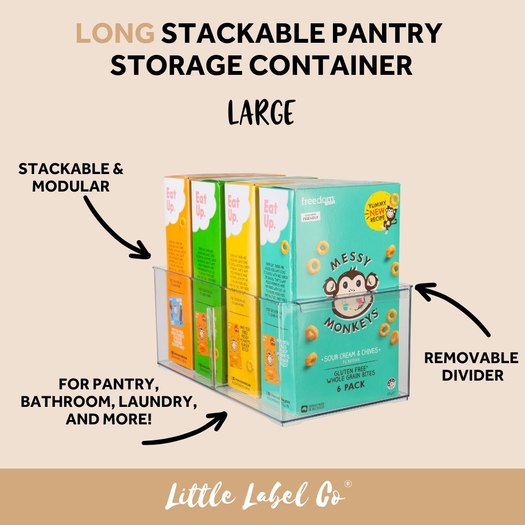 Stackable Pantry Storage Containers for Kitchen Organization - Large Airtight Food Storage Bins for Flour, Sugar, Rice & Dry Goods - Perfect for Pantry, Cabinet & Countertop Storage