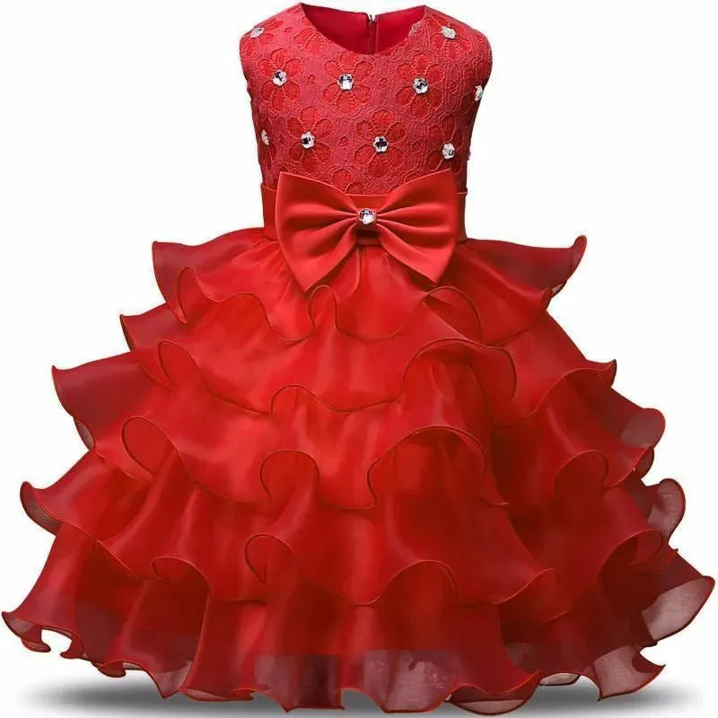 Girls Party Dress for Kids 3-7 Years - Cute Floral Summer Dress for Birthday, Wedding & Special Occasions