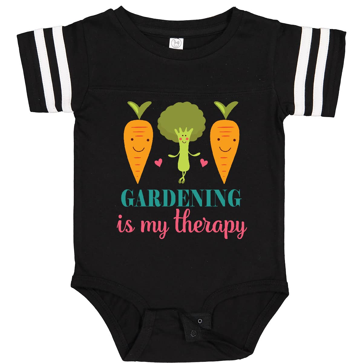 Inktastic Gardening is My Therapy Baby Bodysuit - Cute Organic Cotton Onesie for Infants & Toddlers - Perfect for Outdoor Play, Gardening Activities & Family Photos