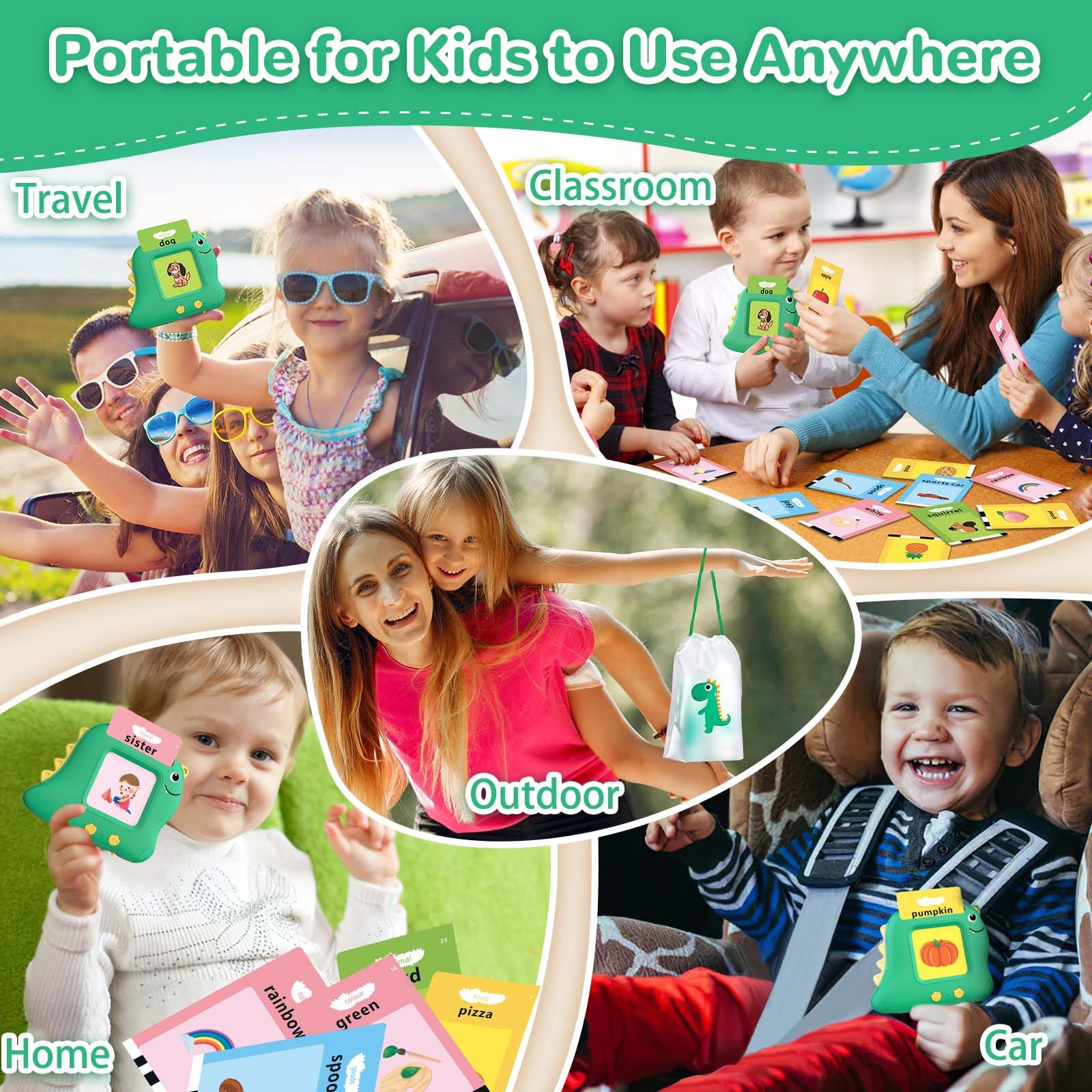 Interactive Talking Flash Cards for Toddlers 1-6 Years - 510 Sight Words Montessori Learning Toys, Autism Sensory Speech Therapy Toys for Boys & Girls | Educational Gift for Kids Birthday, Christmas & Preschool Learning