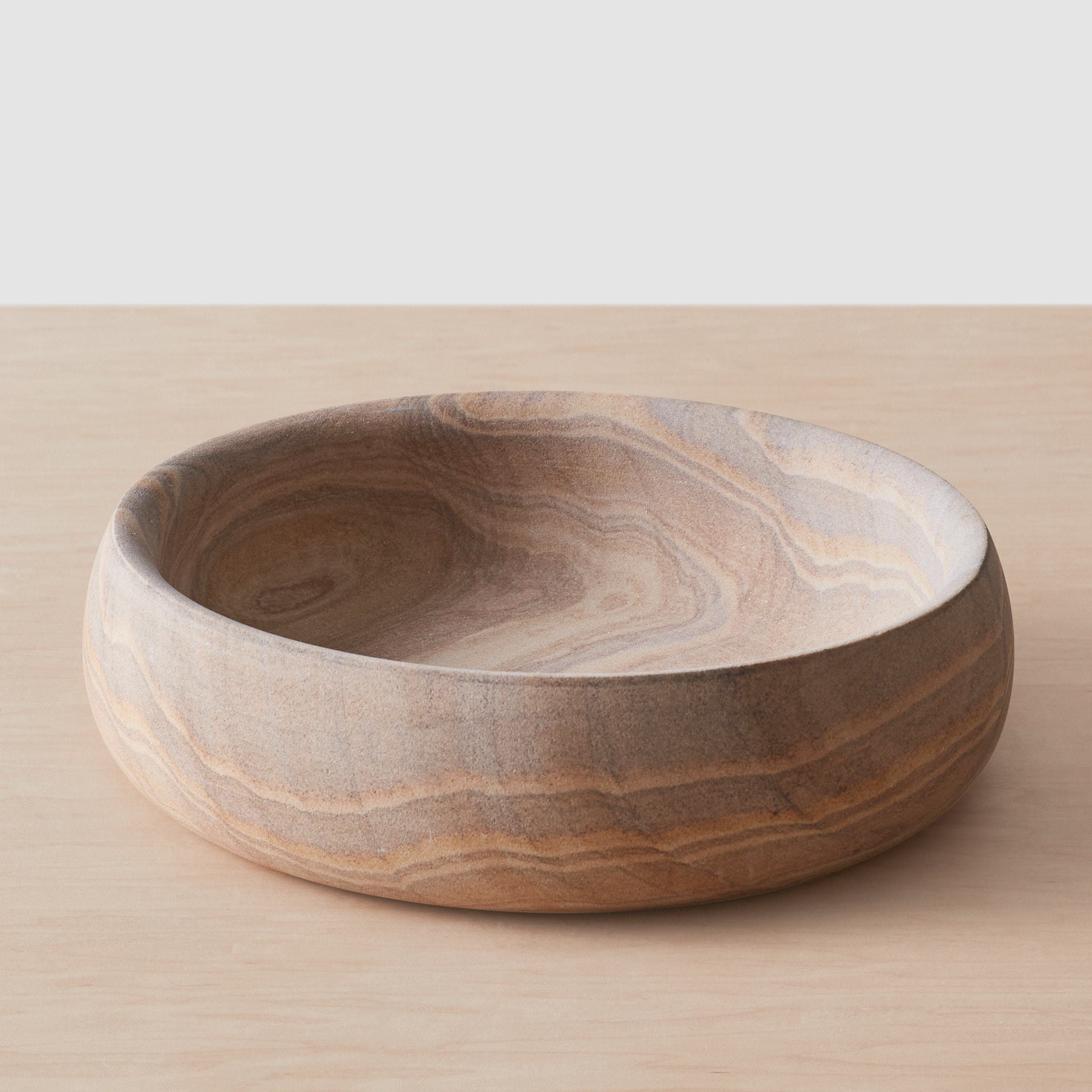 Eshana Sandstone Bowl - Handcrafted Natural Stone Bowl for Home Decor, Kitchen & Dining | Perfect for Serving, Display, and Meditation Spaces