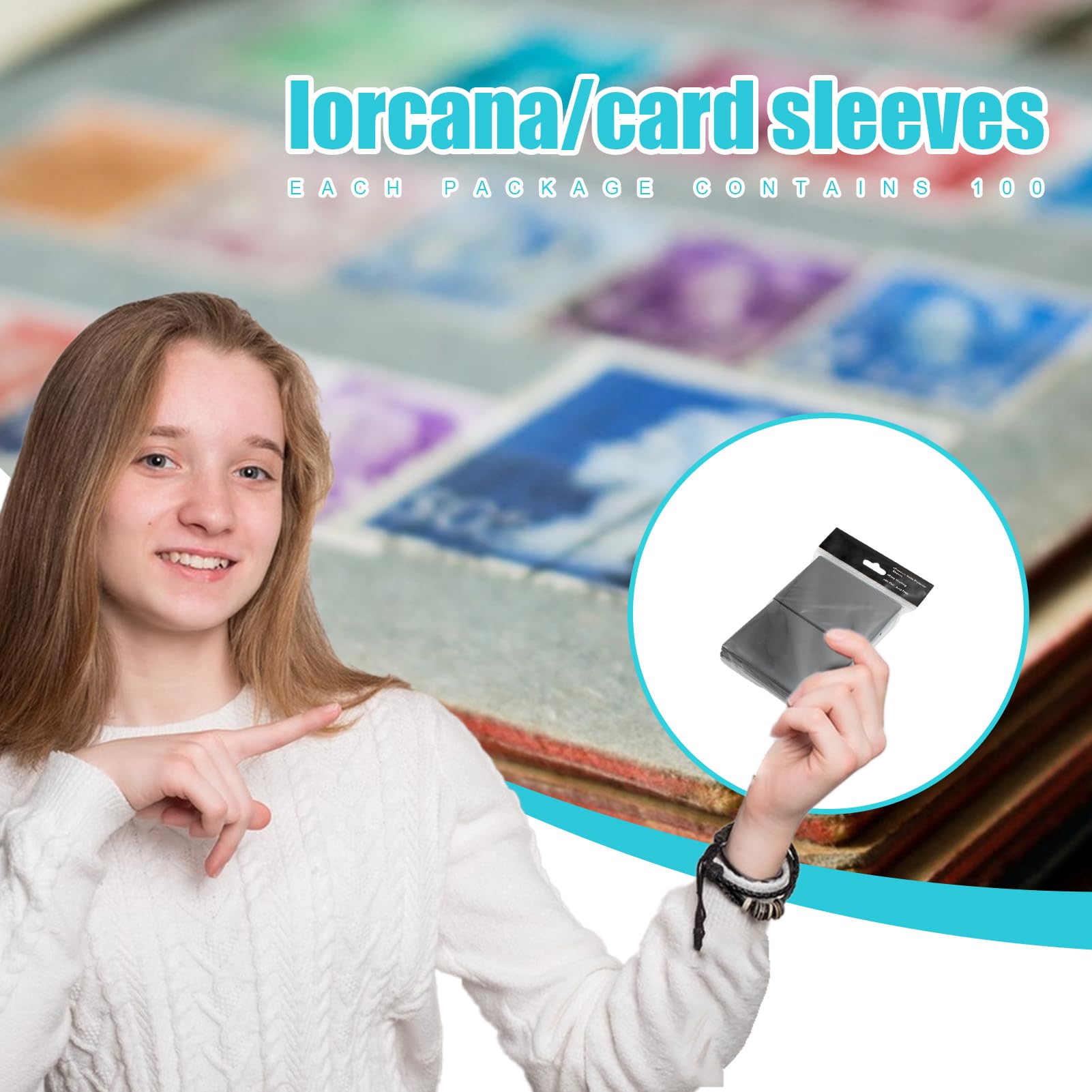 Premium Standard Card Sleeves - 100 Pack Baseball Card Protectors | Acid-Free Trading Card Sleeves for Sports Cards, Photocards & Collectibles | Perfect for Card Storage, Organization & Display (3