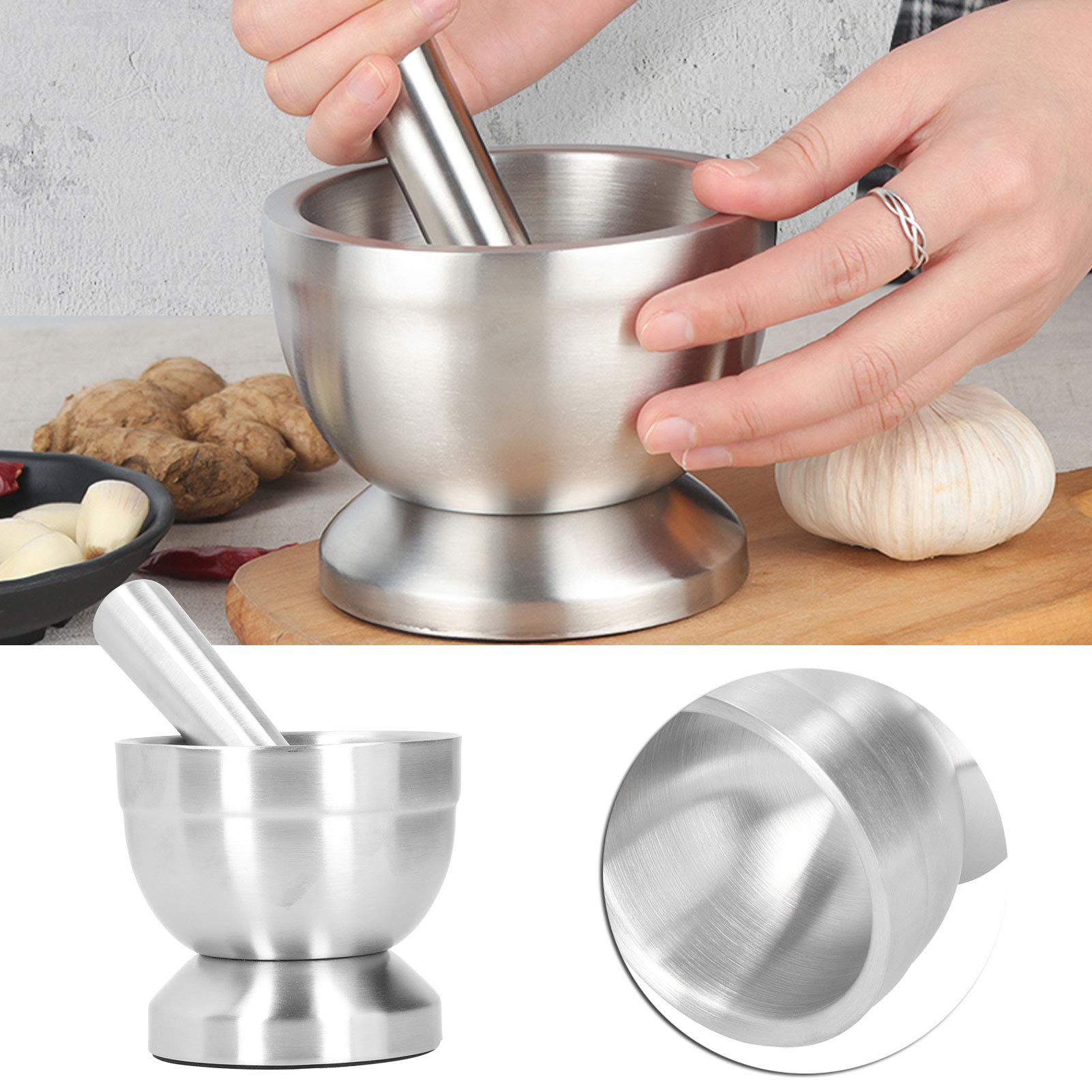 Premium Stainless Steel Garlic Grinder & Shredder - High Hardness, Corrosion-Resistant Kitchen Tool for Mashing Garlic & Ginger - Perfect for Cooking, Meal Prep & Home Use