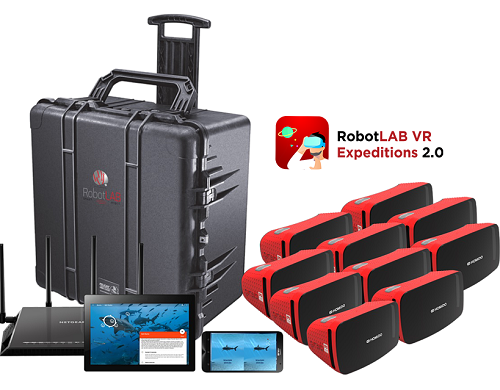 RobotLAB Expedition VR Standard Kit (30 Pack) - Virtual Reality Classroom Set for STEM Education & Interactive Learning - Perfect for Schools, Labs & Educational Institutions