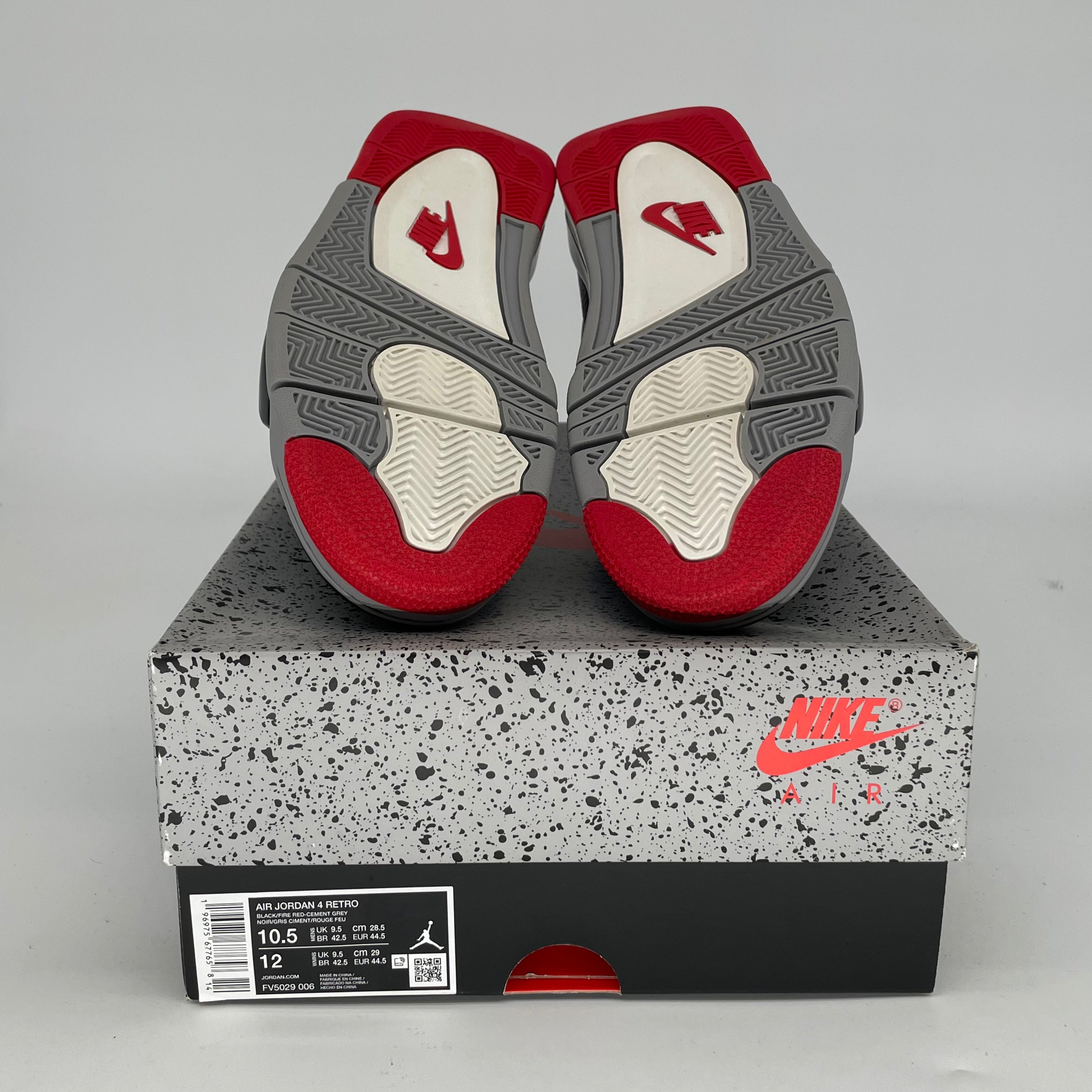 Original Air Jordan 4 Bred Reimagined Men's Basketball Shoes Size 10.5 / Women's 12W (FV5029-006) - Retro Sneakers for Streetwear & Basketball Performance