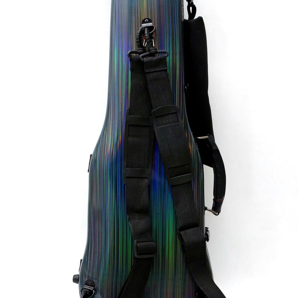 Premium 4/4 Carbon Fiber Violin Case - Lightweight Hard Shell with Adjustable Back Straps & External Storage Bag (Color) - Perfect for Travel, School & Professional Musicians