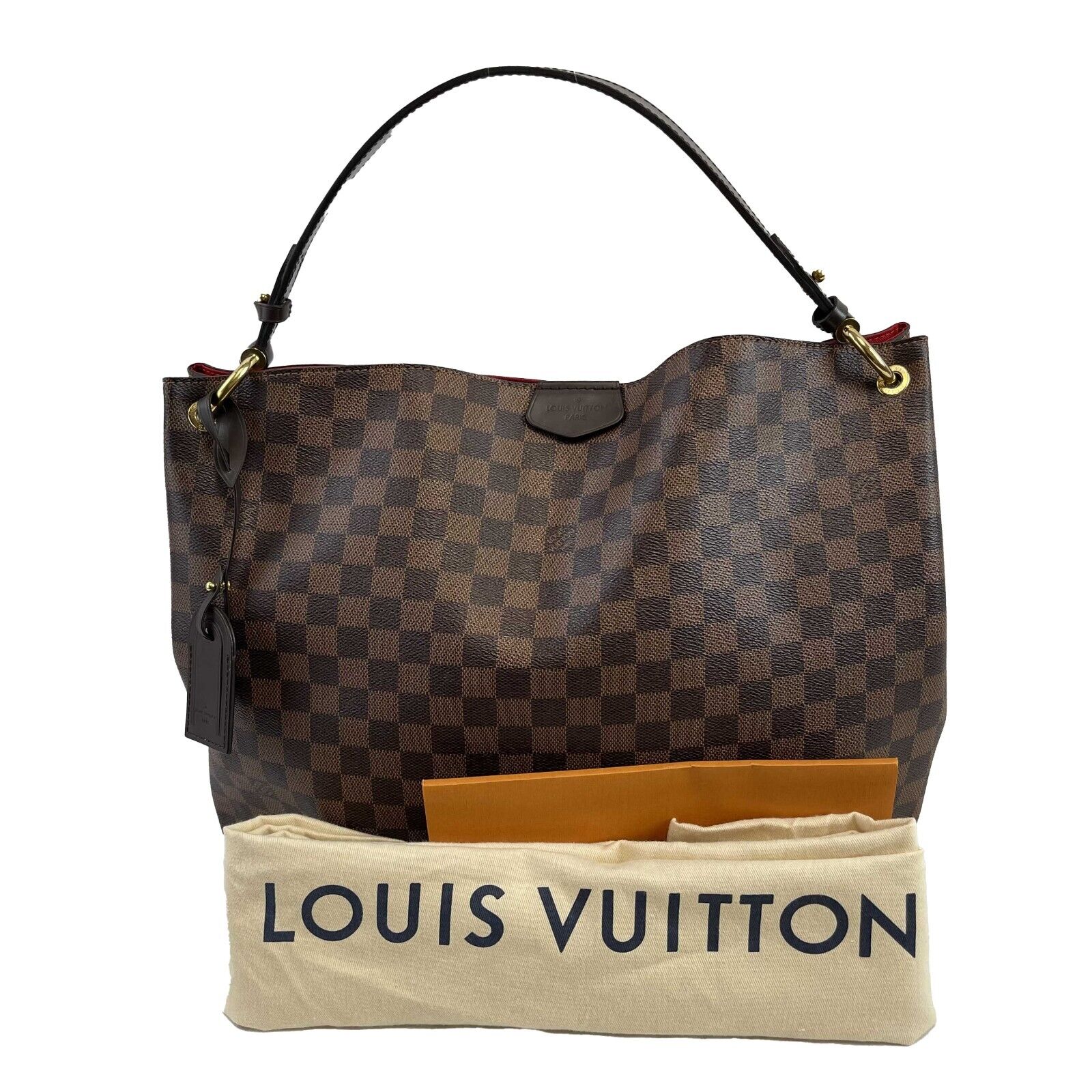 Authentic Louis Vuitton Graceful MM Handbag in Damier Ebene Brown - Luxury Tote Bag for Women, Perfect for Work, Travel & Everyday Use