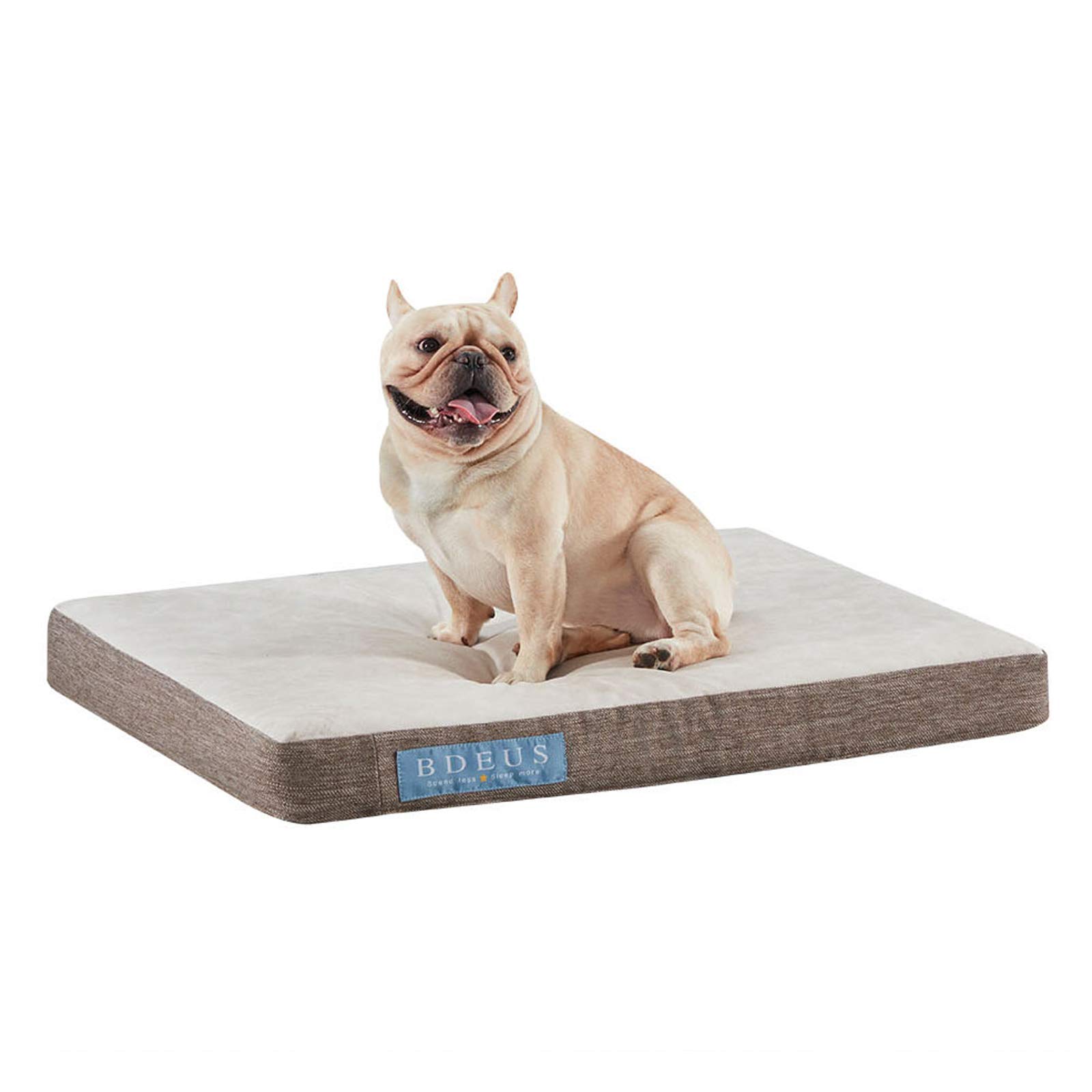 **BDEUS Orthopedic Waterproof Dog Bed - Gel-Infused Memory Foam Pet Bed for Large & Small Dogs, Plush Mattress for Joint Pain Relief, Machine Washable with Removable Cover - Perfect for Pets with Arthritis, Hip Dysplasia, or Post-Surgery Recovery**