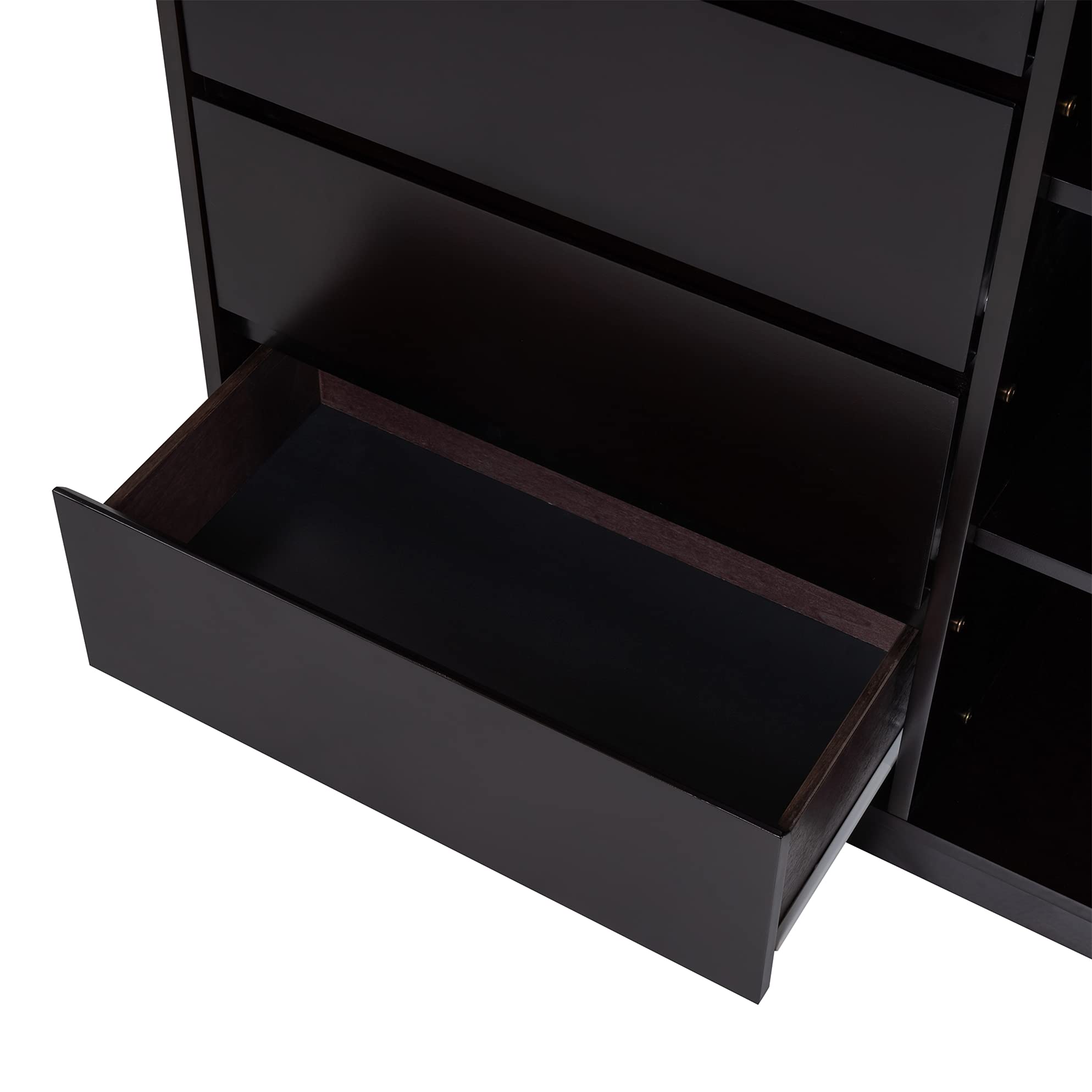 Harper & Bright Designs Twin Bunk Beds for Kids - Wooden Twin Over Twin Bunk Bed with 4 Drawers & 3 Shelves for Extra Storage - Espresso Finish - Perfect for Small Bedrooms, Kids' Rooms & Sleepovers