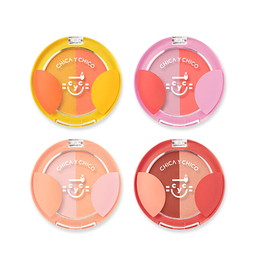 CHICA Y CHICO One Touch Ppyam Ppyam Duo Blusher 5g - Natural Cheek Color for Flawless Makeup - Perfect for Daily Wear & Special Occasions