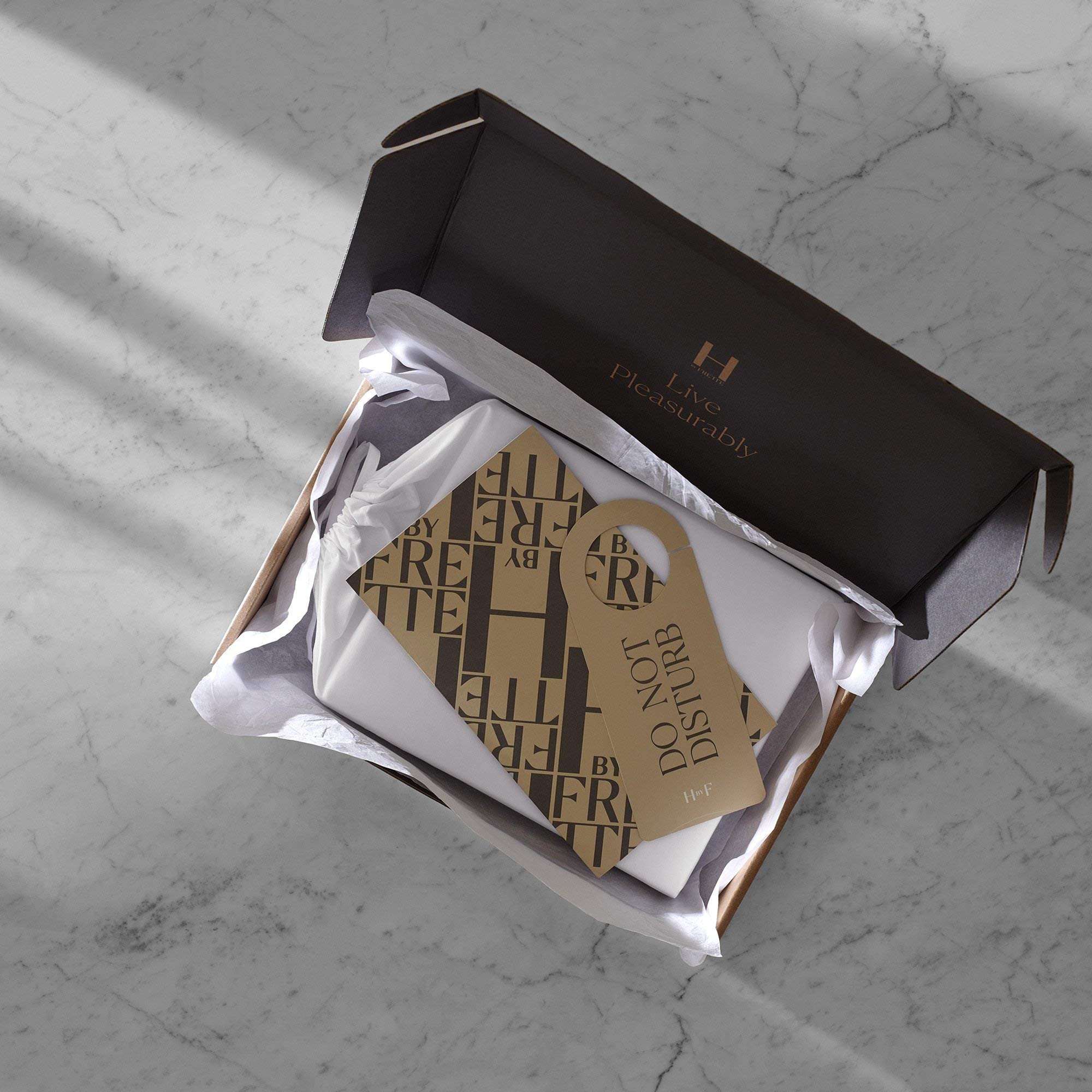 H by Frette Sateen Fitted Sheet Queen Size - 100% Long-Staple Cotton Luxury Bed Sheet | Ultra Soft, Silky & Breathable | Perfect for Master Bedroom, Guest Room & Hotel Use