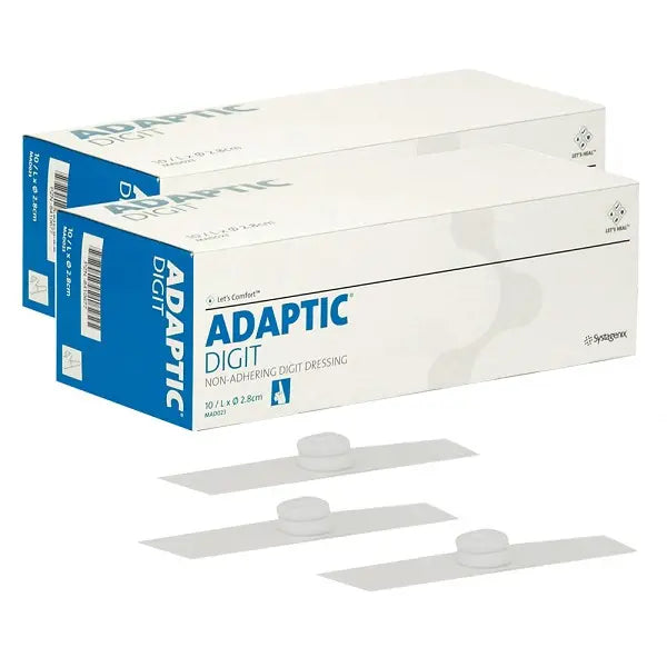 MAD042 Adaptic Digit XL 3cm Wound Dressing Pads - Sterile Non-Adherent Bandages for Burns, Cuts & Post-Surgery Care (Pack of 10) | First Aid Essential for Home, Hospital & Emergency Kits