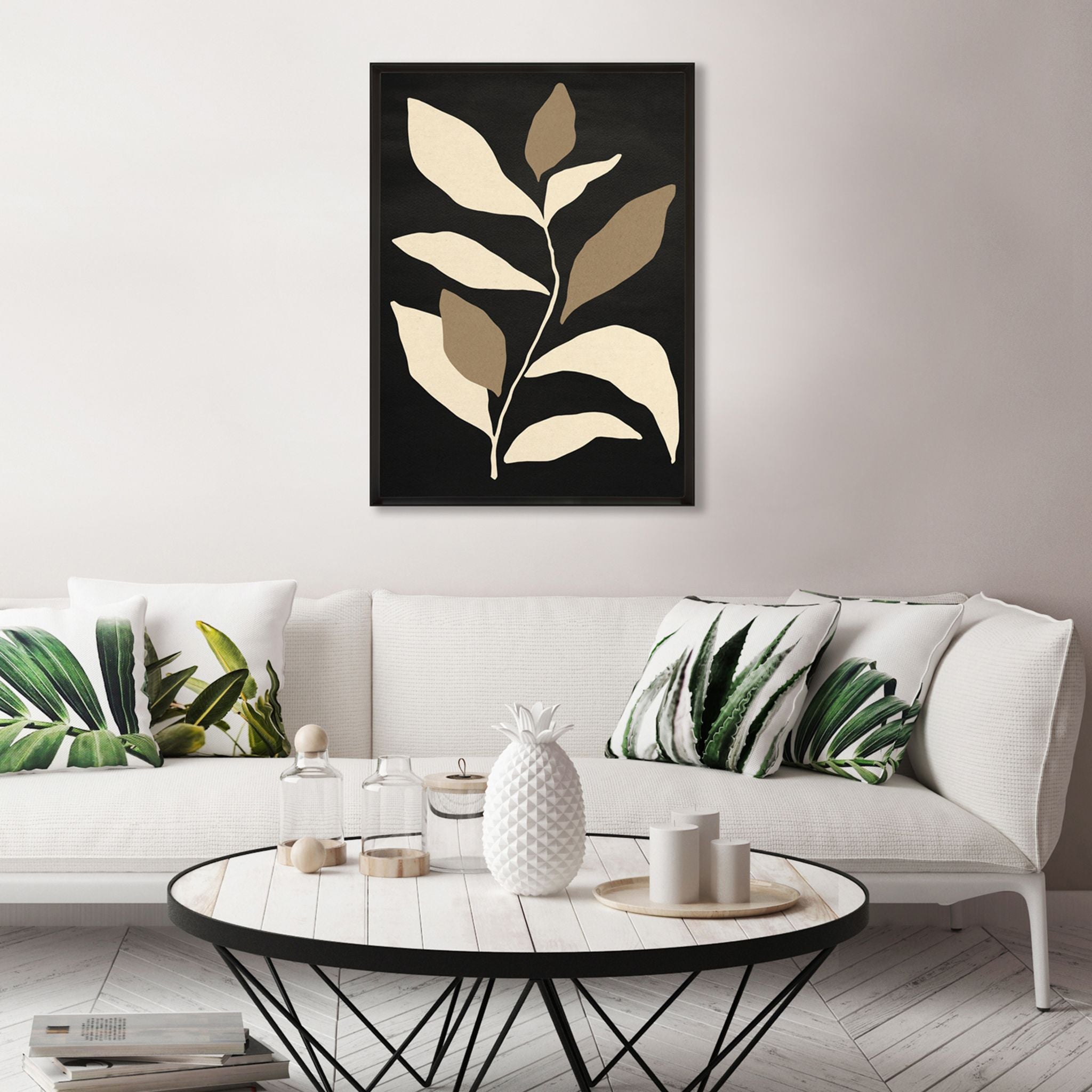 Botanical Cutout Wall Art - 22x30 Inches - Nature Inspired Home Decor for Living Room, Bedroom & Office