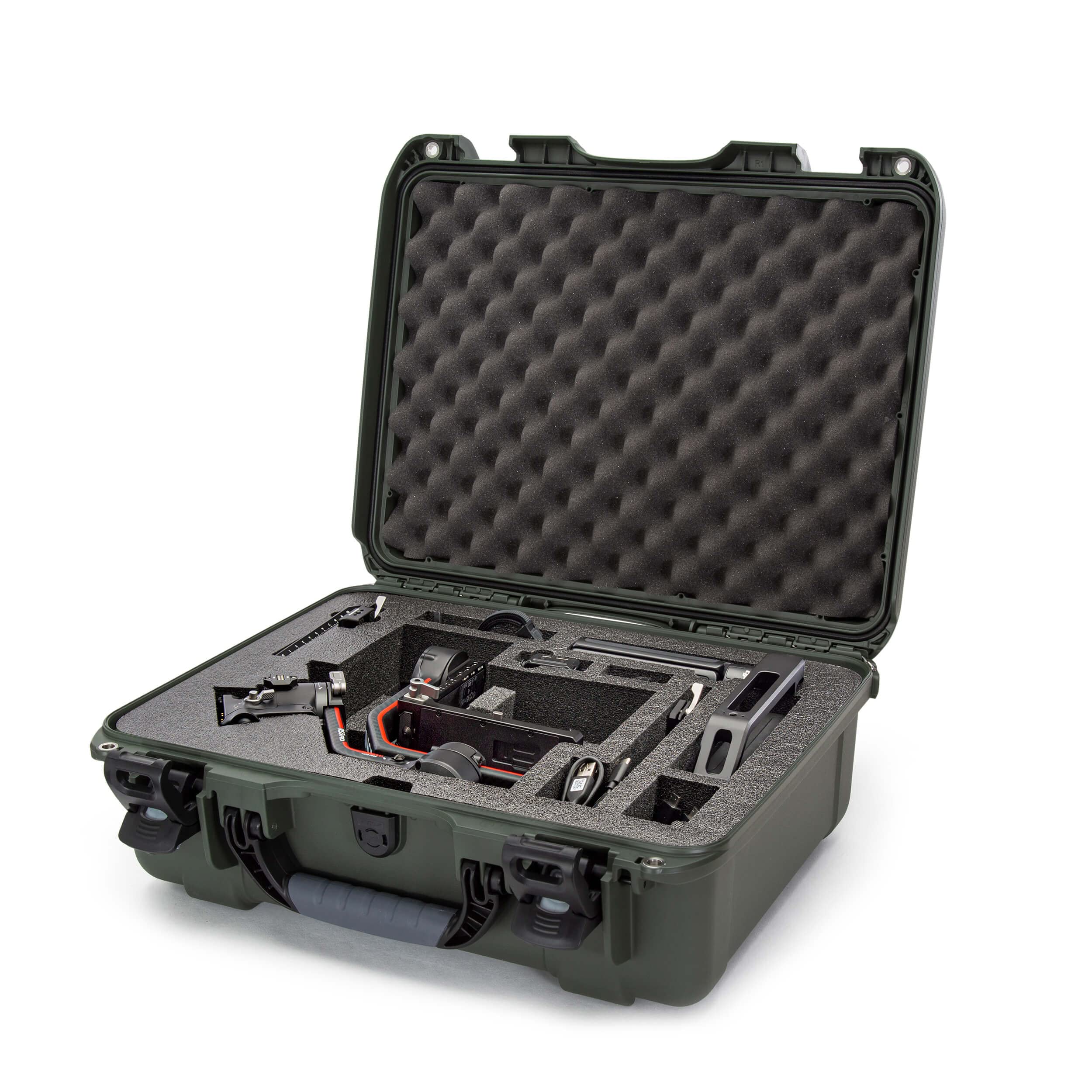 Nanuk 930 Waterproof Hard Case with Custom Foam Insert for DJI Ronin S3, S3 Combo, S3 PRO & S3 PRO Combo - Durable Protective Storage (Olive Green) - Perfect for Drone Gimbal Transport, Film Equipment Protection & Travel