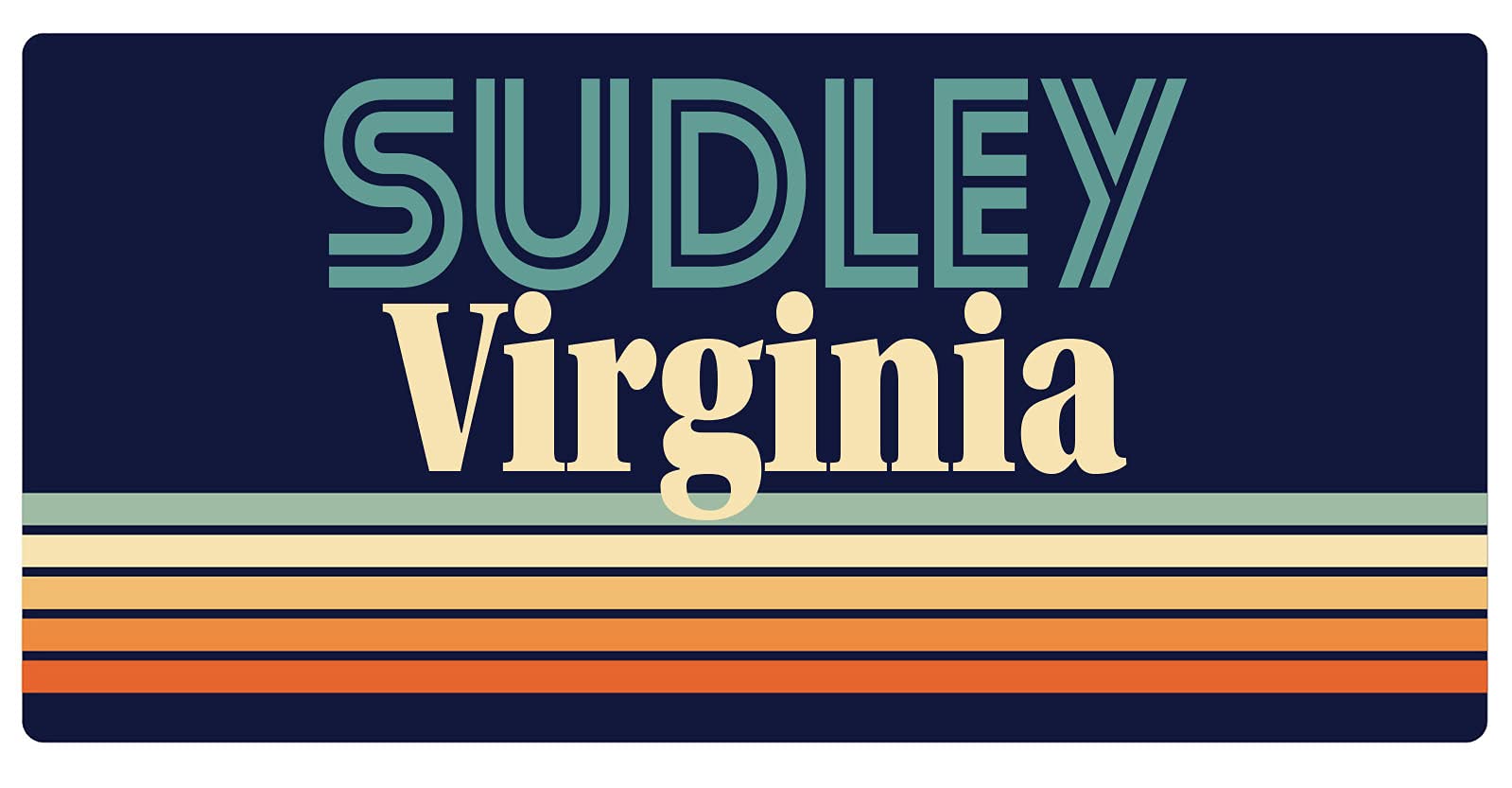 Sudley Virginia 5 x 2.5-Inch Retro Fridge Magnet - Vintage Souvenir for Refrigerators, Lockers & Metal Surfaces - Perfect for Home, Office & Travel Decor