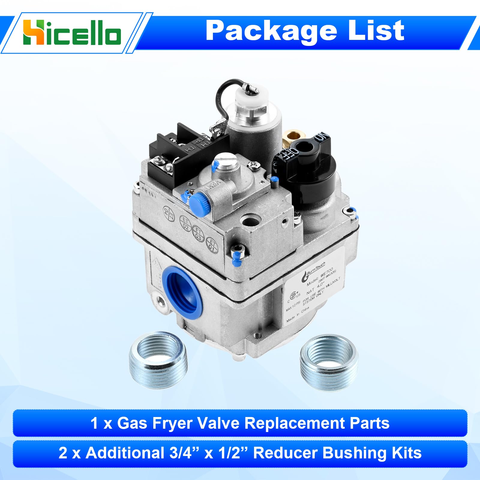 Robertshaw 700-506 Gas Valve Replacement Parts - 700 Series Millivolt Thermostat & Furnace Gas Valve Repair Kit for Gas Fryers | Perfect for Commercial Kitchen Equipment Maintenance & Heating System Repairs