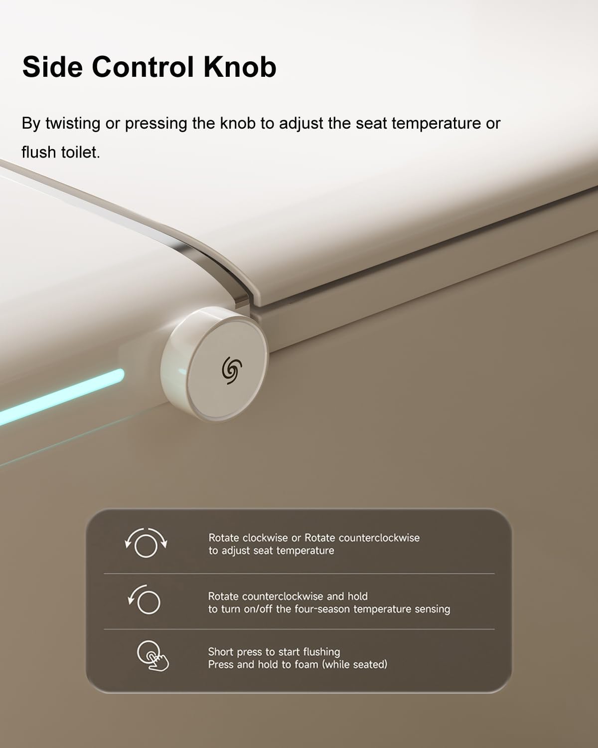 Smart One Piece Toilet - Modern Tankless Electric Toilet with Auto Flush, Foot Sensor, Heated Seat & Nightlight - 1.32/0.92 GPF Dual Flush - 12