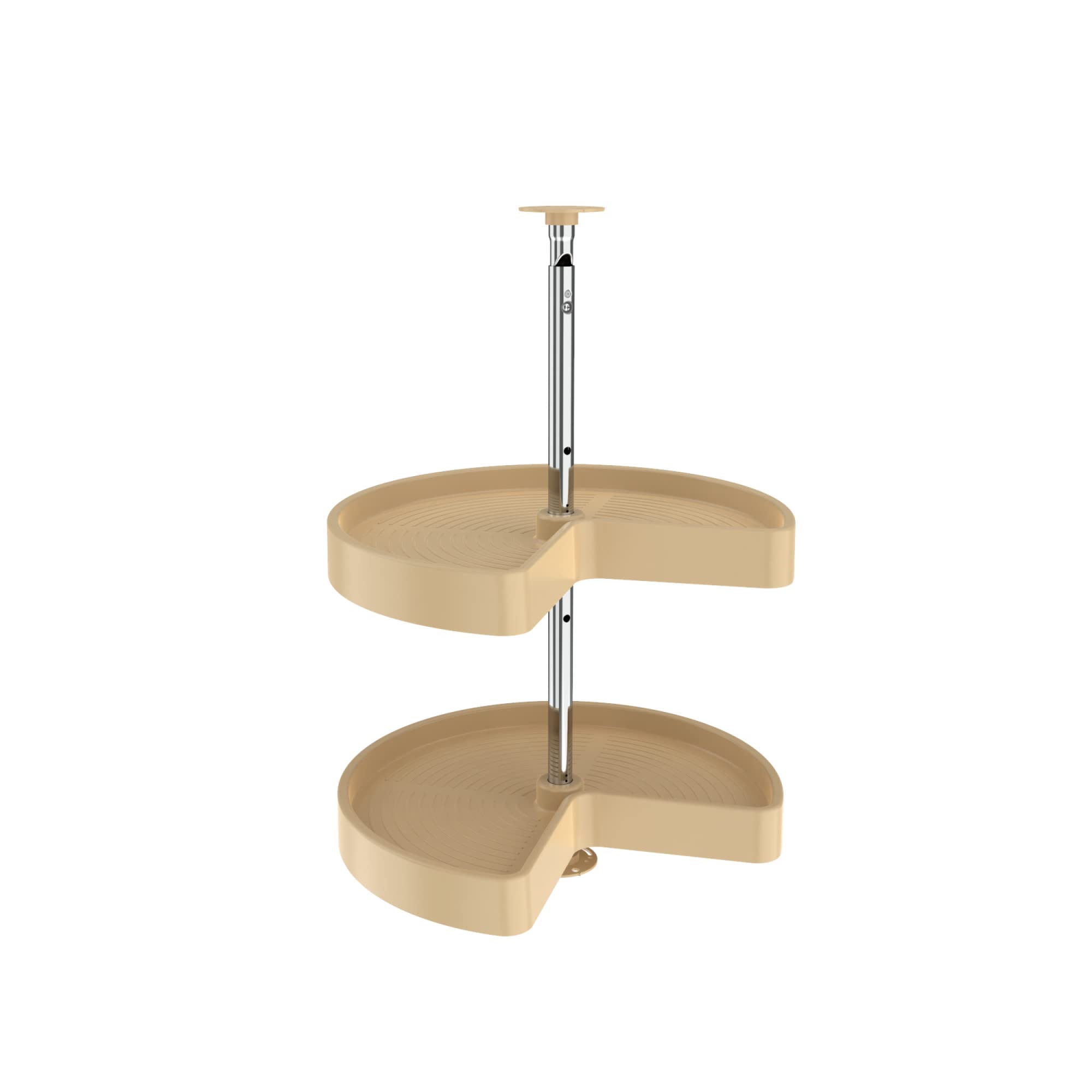 Rev-A-Shelf Polymer Kidney 2-Tier Lazy Susan Turntable for Corner Wall Cabinets - Space Saving Kitchen Organizer for Spices, Canned Goods & Pantry Items