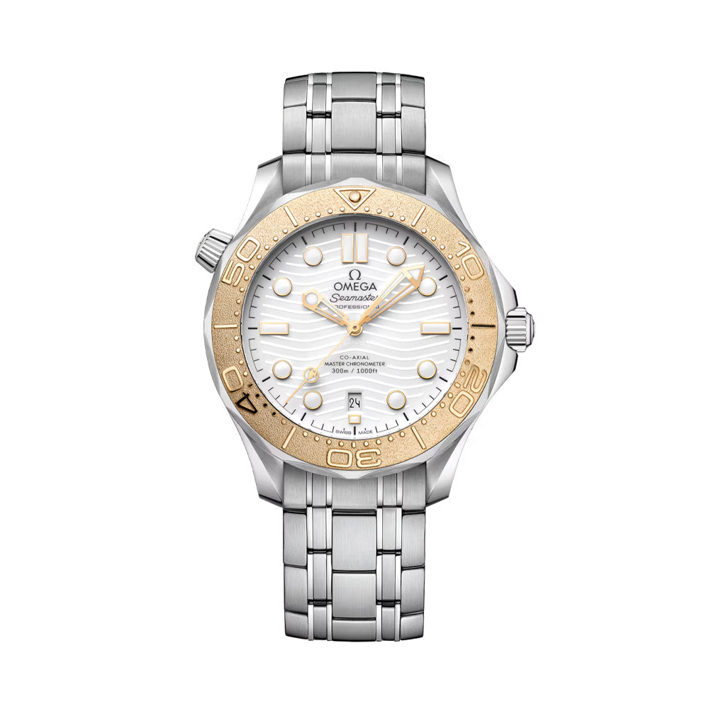 Seamaster Diver 300M Co-Axial Master Chronometer Watch - 42mm White Dial with Bracelet | Paris 2024 Olympics Limited Edition | Perfect for Diving, Luxury Gifts & Special Occasions