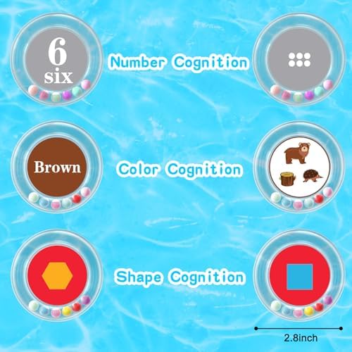 26-Piece Floating Alphabet & Number Bath Toys Set - Colorful Sensory Learning Rings for Toddlers Age 2-4 - Perfect for Bathtub, Pool & Shower Playtime