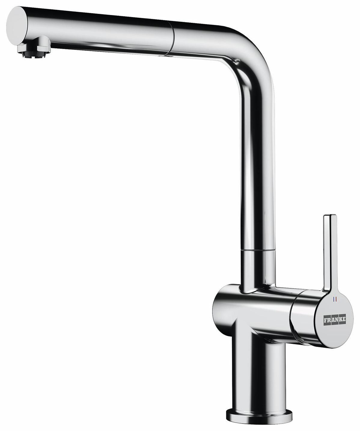 Franke Polished Chrome Pull-Out Spray Kitchen Faucet - High Arc Modern Design for Easy Dishwashing & Food Prep | Perfect for Home, Restaurant & Commercial Kitchens