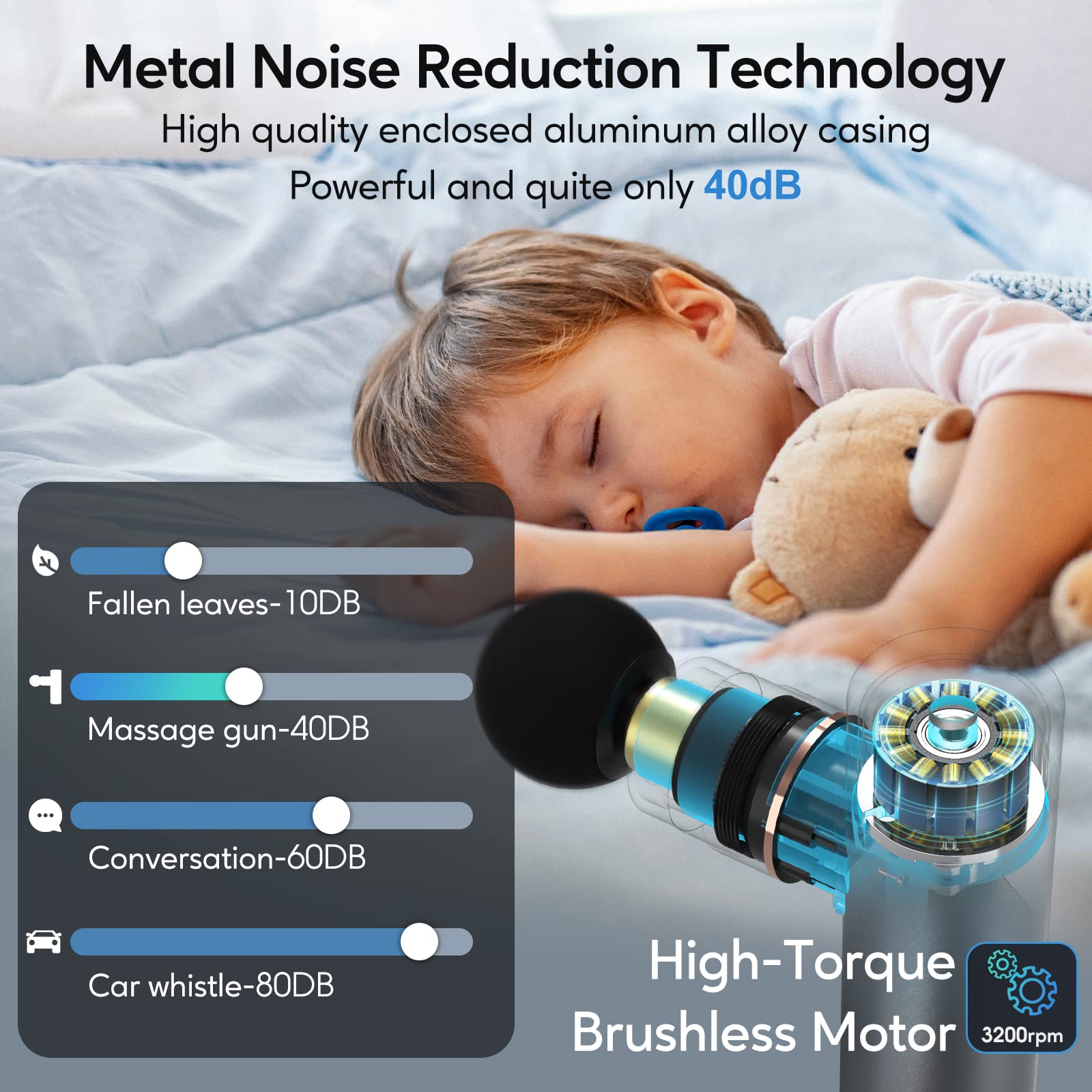 Arboleaf Deep Tissue Massage Gun - FSA HSA Eligible, Full-Metal Electric Percussion Massager with Carrying Case for Back Pain, Muscle Recovery & Relaxation | Portable Handheld Massage Device for Athletes, Office Workers & Home Use - Perfect for Post-Workout, Stress Relief & Muscle Therapy