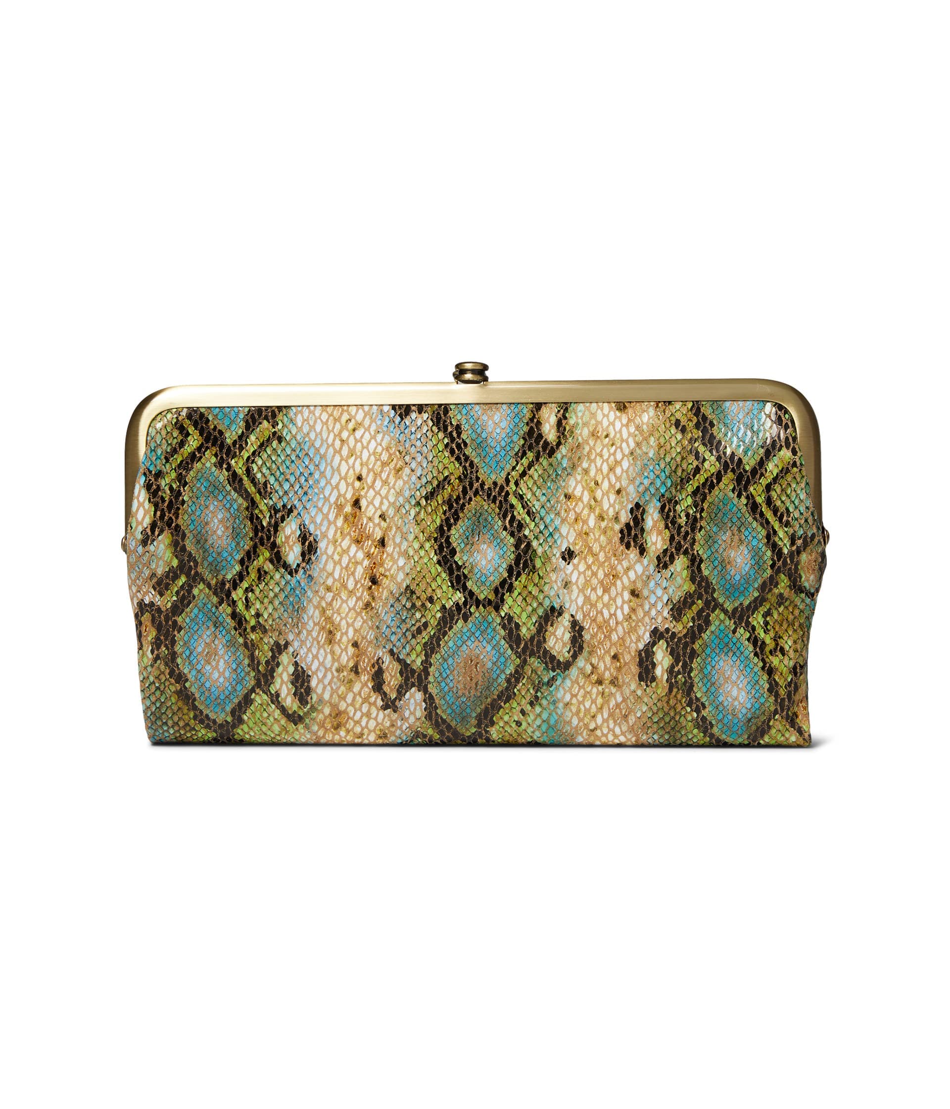 HOBO Lauren Clutch Wallet for Women - Soft Genuine Leather Crossbody Purse with Kiss Lock Closure, Interior Zipper Pocket & Card Slots | Perfect for Evening Parties, Date Nights & Travel Accessories